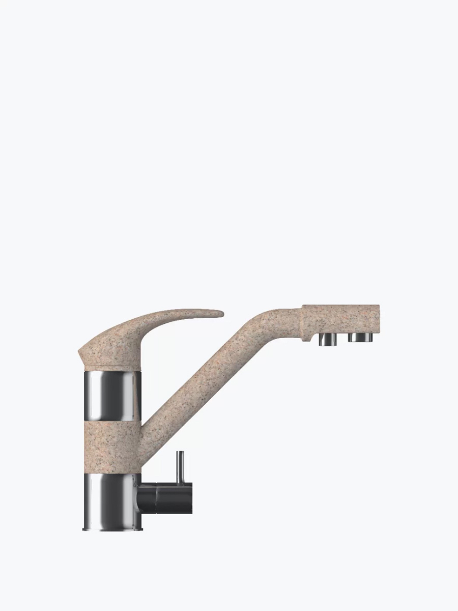 Изображение товара Смеситель для кухни Polygran 824951 поворотный излив 18.5 см цвет бежевый