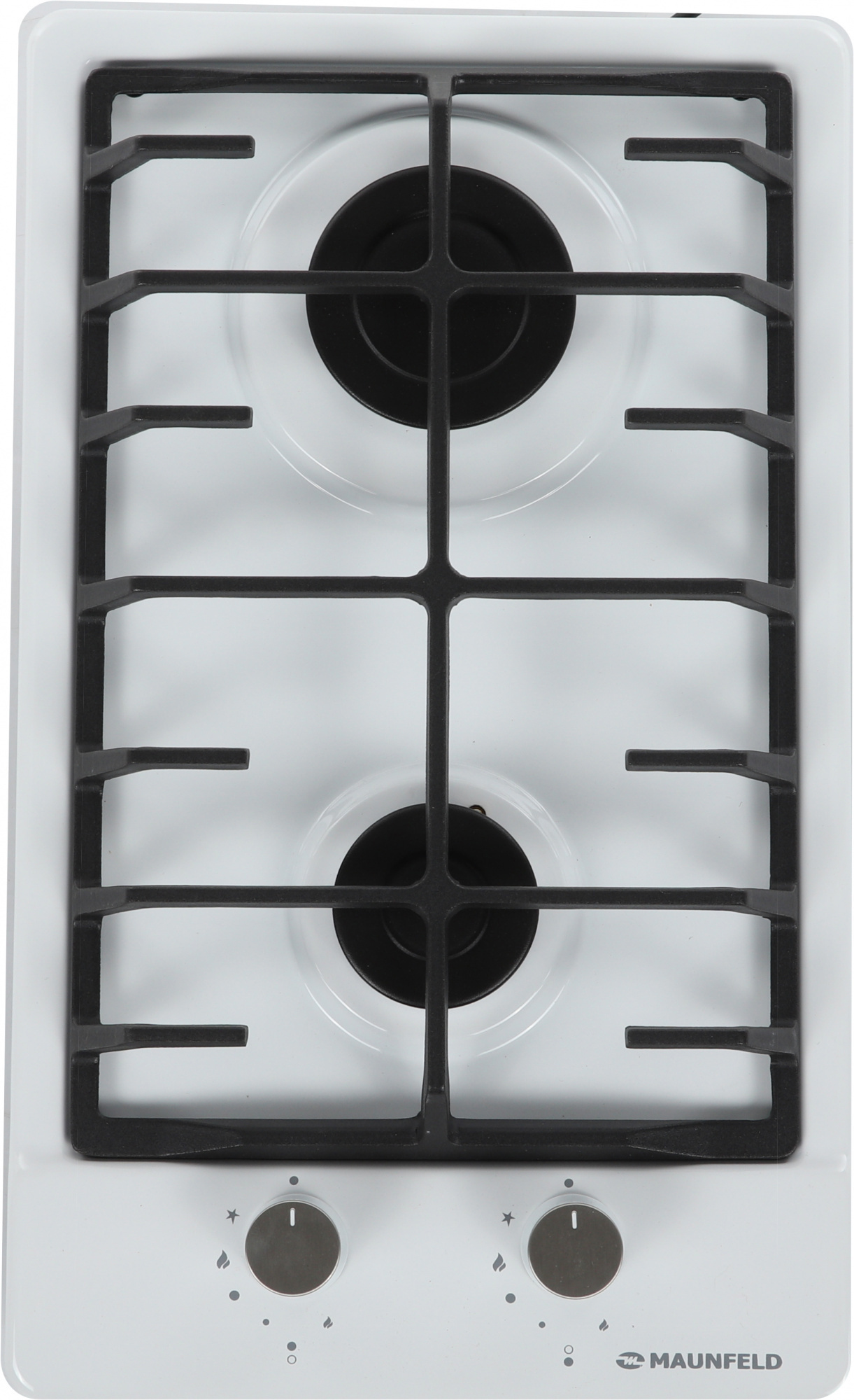 Изображение товара Газовая варочная панель Maunfeld EGHE.32.6CW/G 29 см 2 конфорки цвет белый