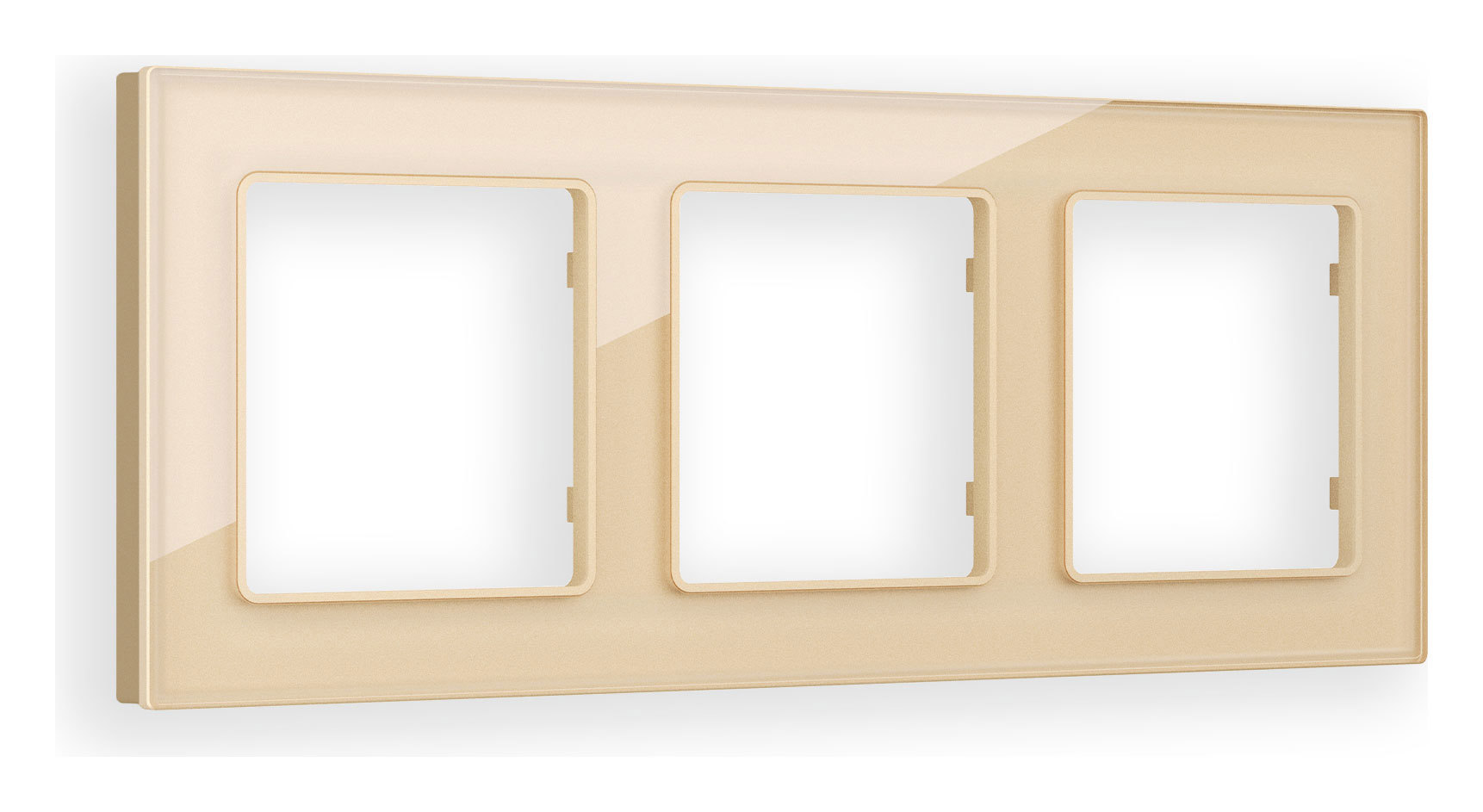 Изображение товара Рамка для розеток и выключателей Astrabella volt Alfa Platos AF330603 3 поста шампань