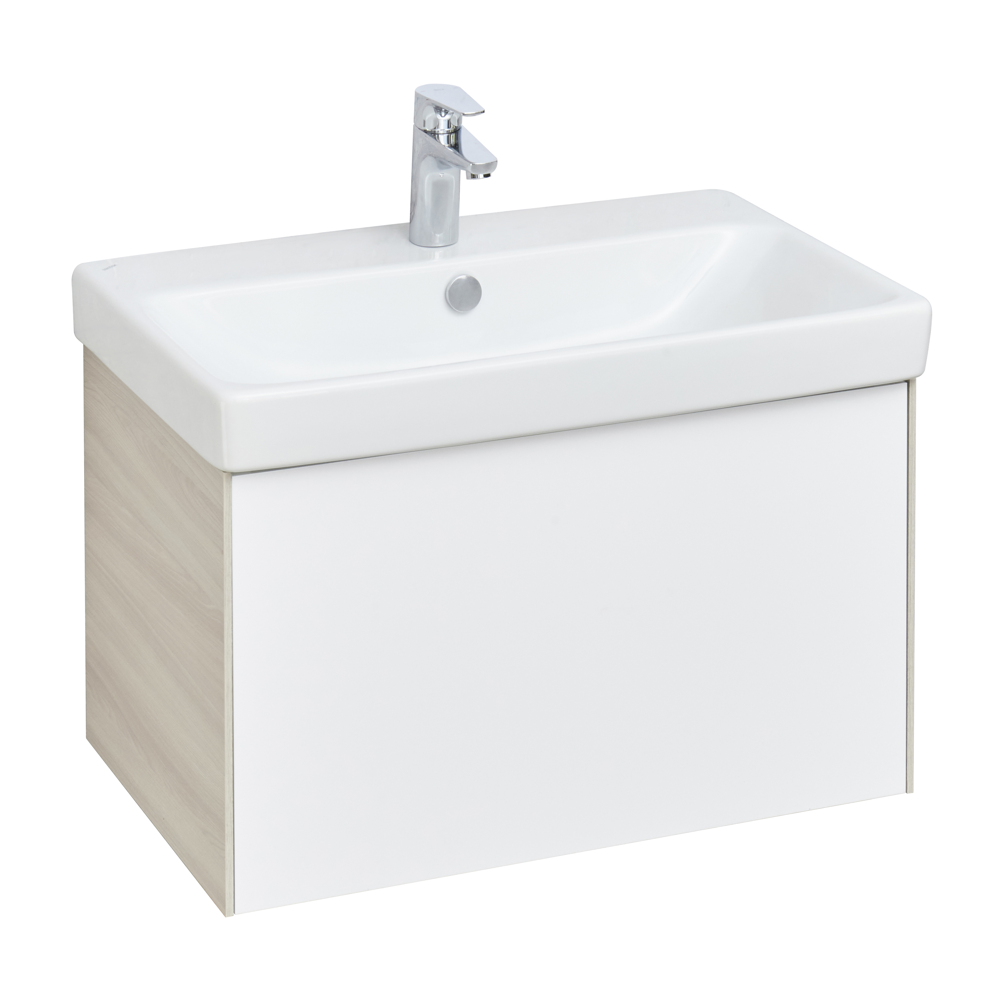 Изображение товара Тумба под раковину AQUATON Асти 68.2 см с раковиной Ариана 70, белая, подвесная