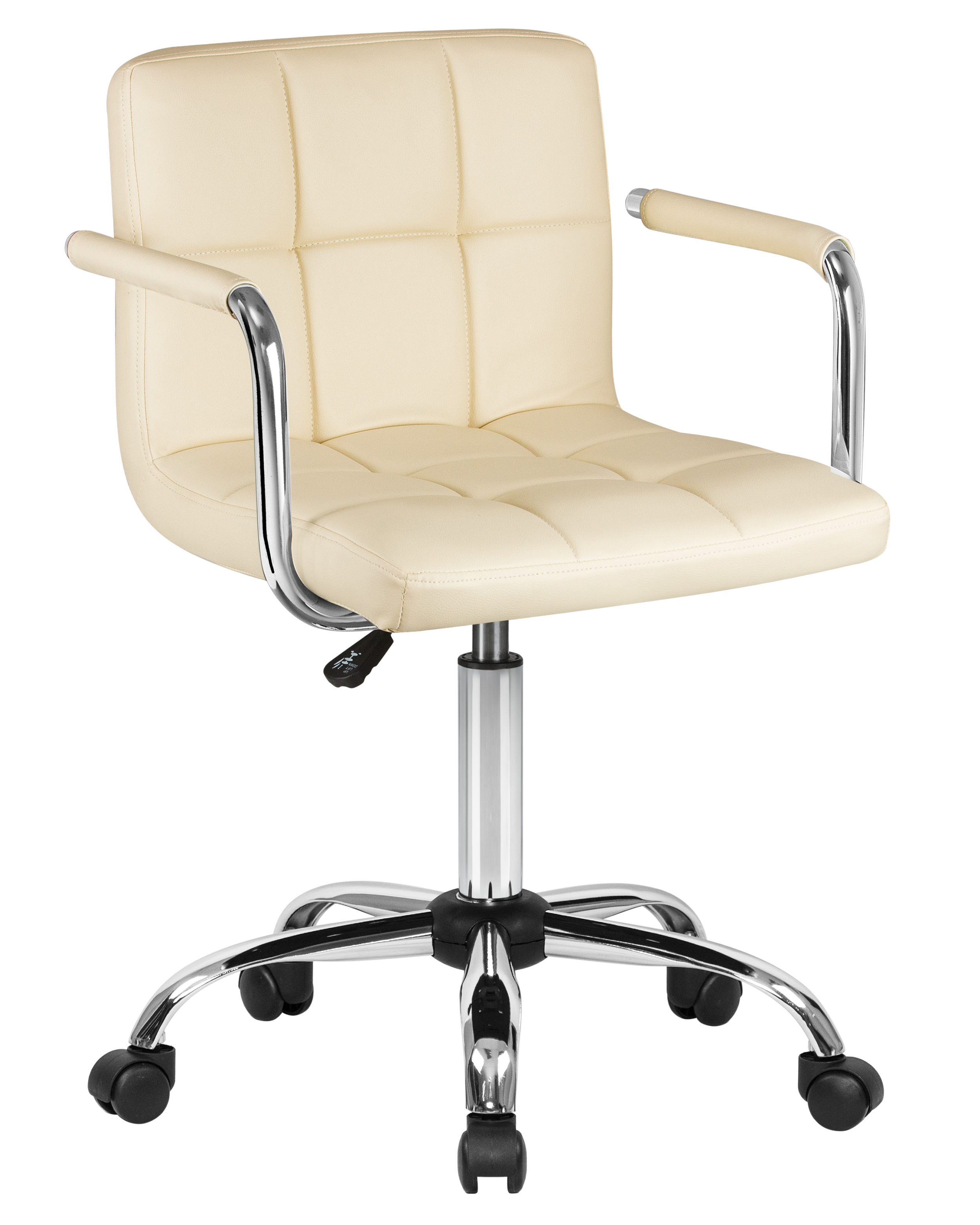 Изображение товара Набор офисных кресел 2 шт Dobrin Terry lm-9400 58x95x58 см искусственная кожа цвет кремовый