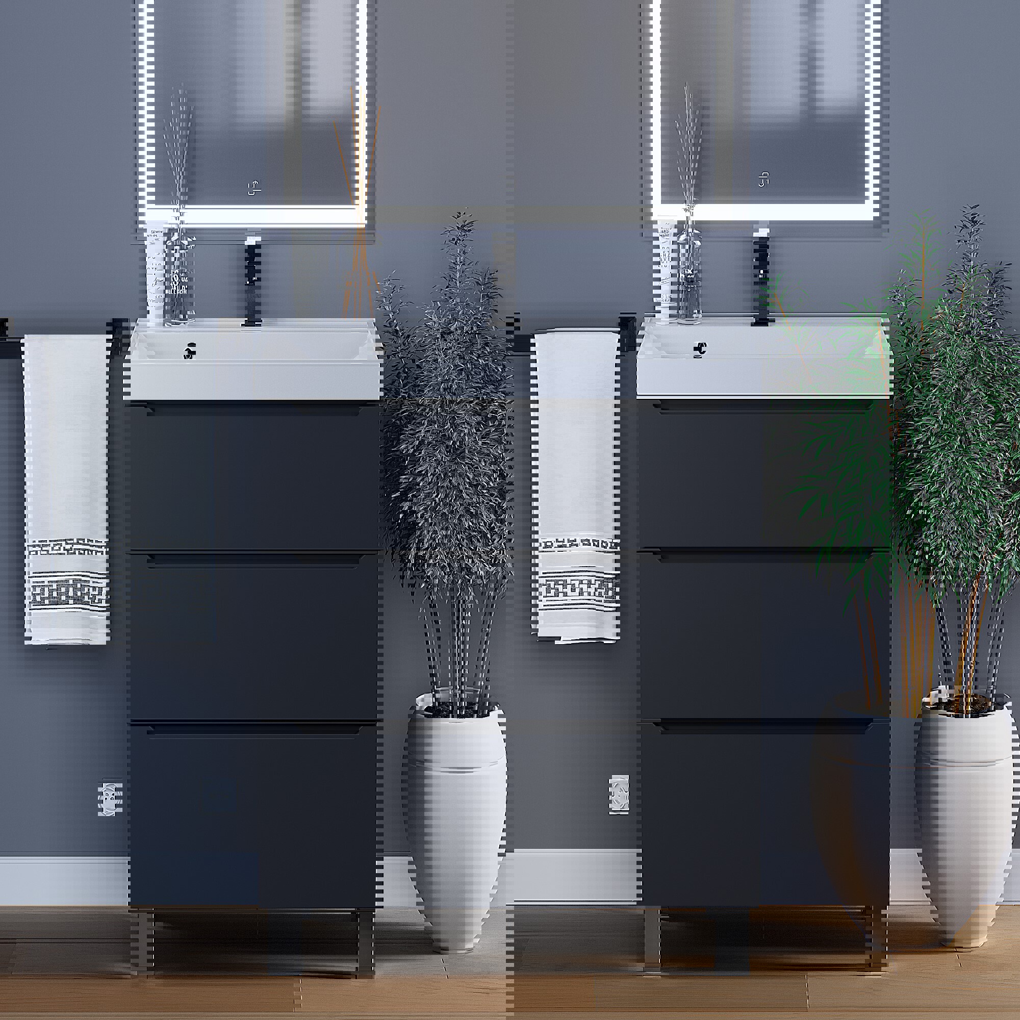 Изображение товара Tумба под раковину Uperwood 291020333 70см черная, надежная, стильная