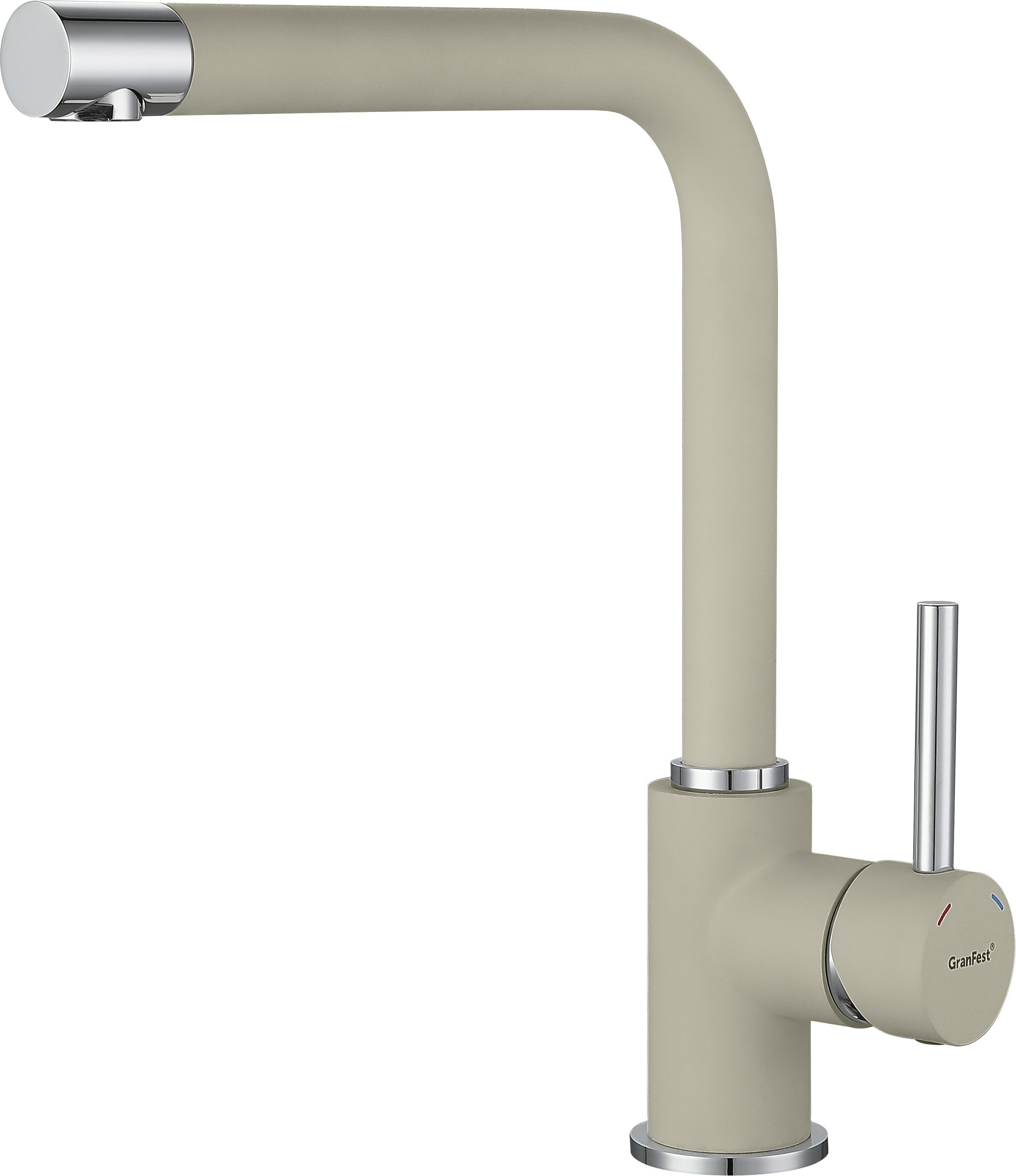 Изображение товара Однорычажный кухонный смеситель Granfest 3651 с поворотным изливом и аэратором