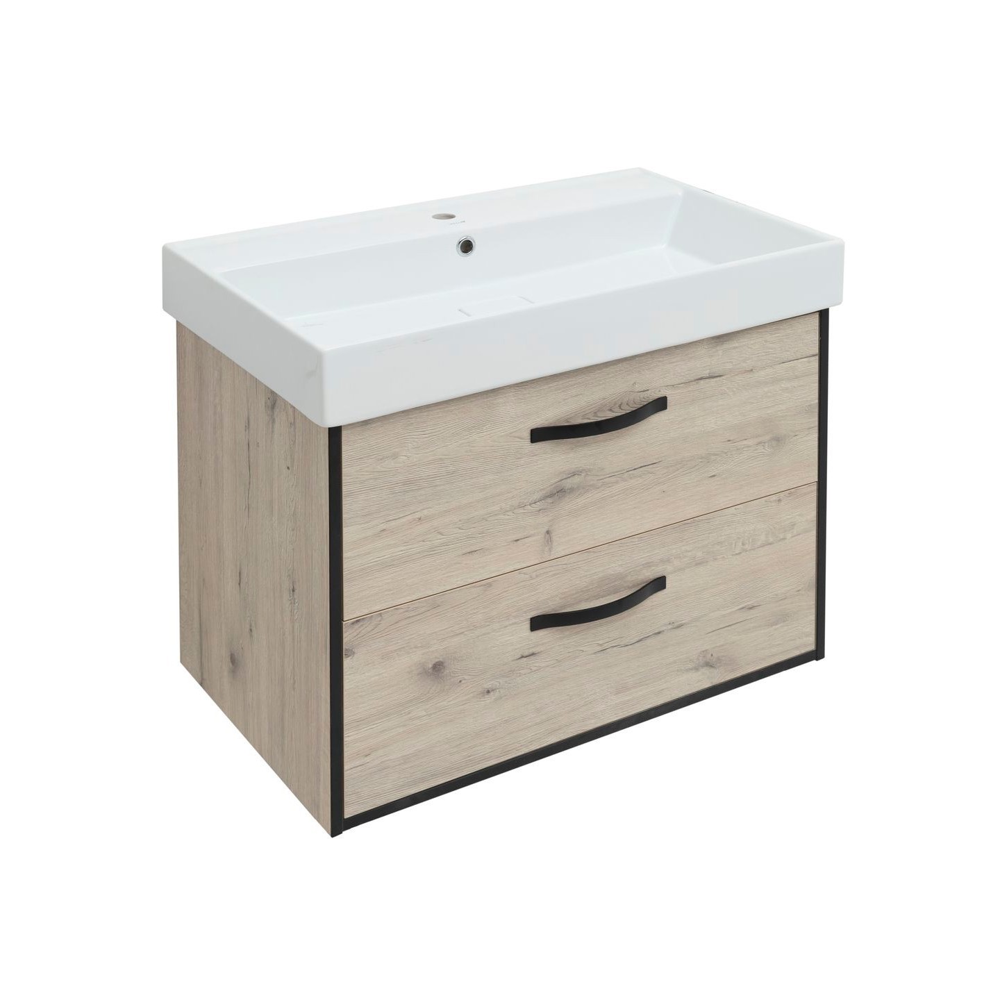 Изображение товара Тумба под раковину Aquanet Лофт 100 цвет дуб веллингтон белый