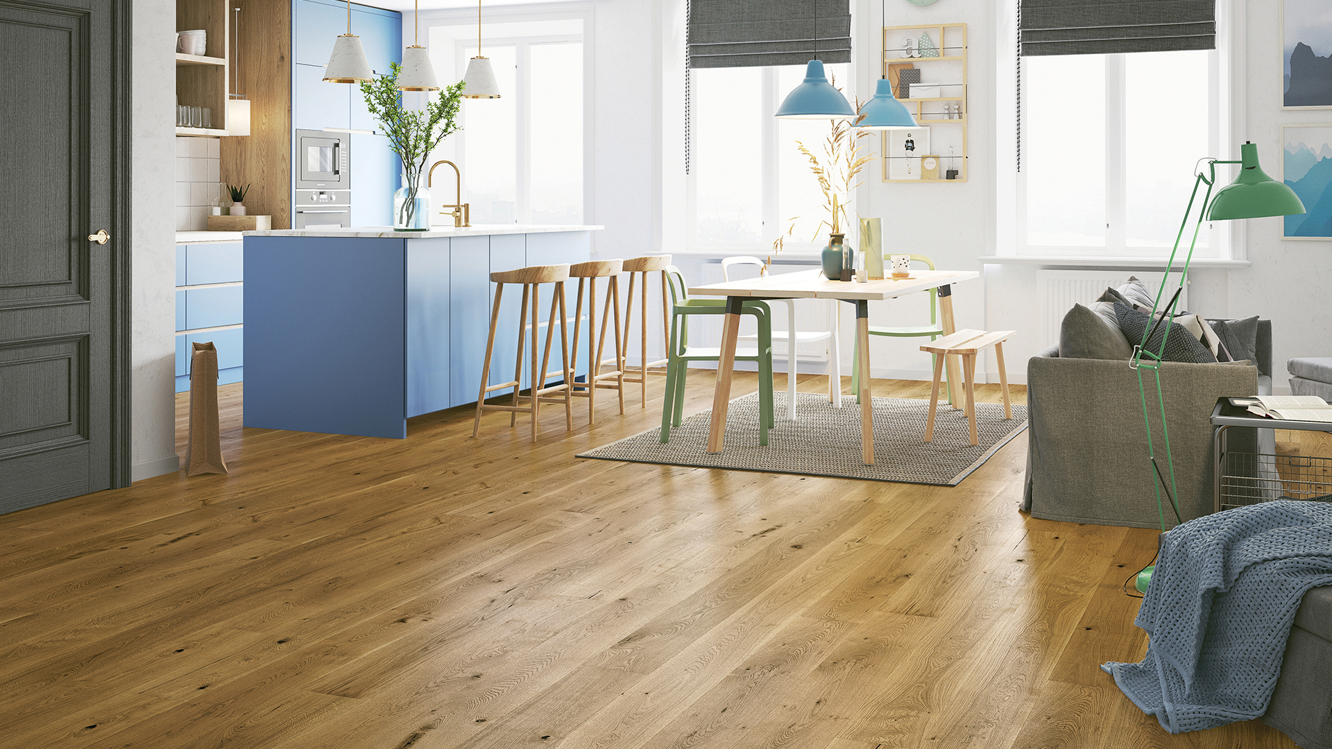 Изображение товара Паркетная доска Barlinek Casablanca Grande дуб 14 мм 43 класс с фаской 2.77 м2