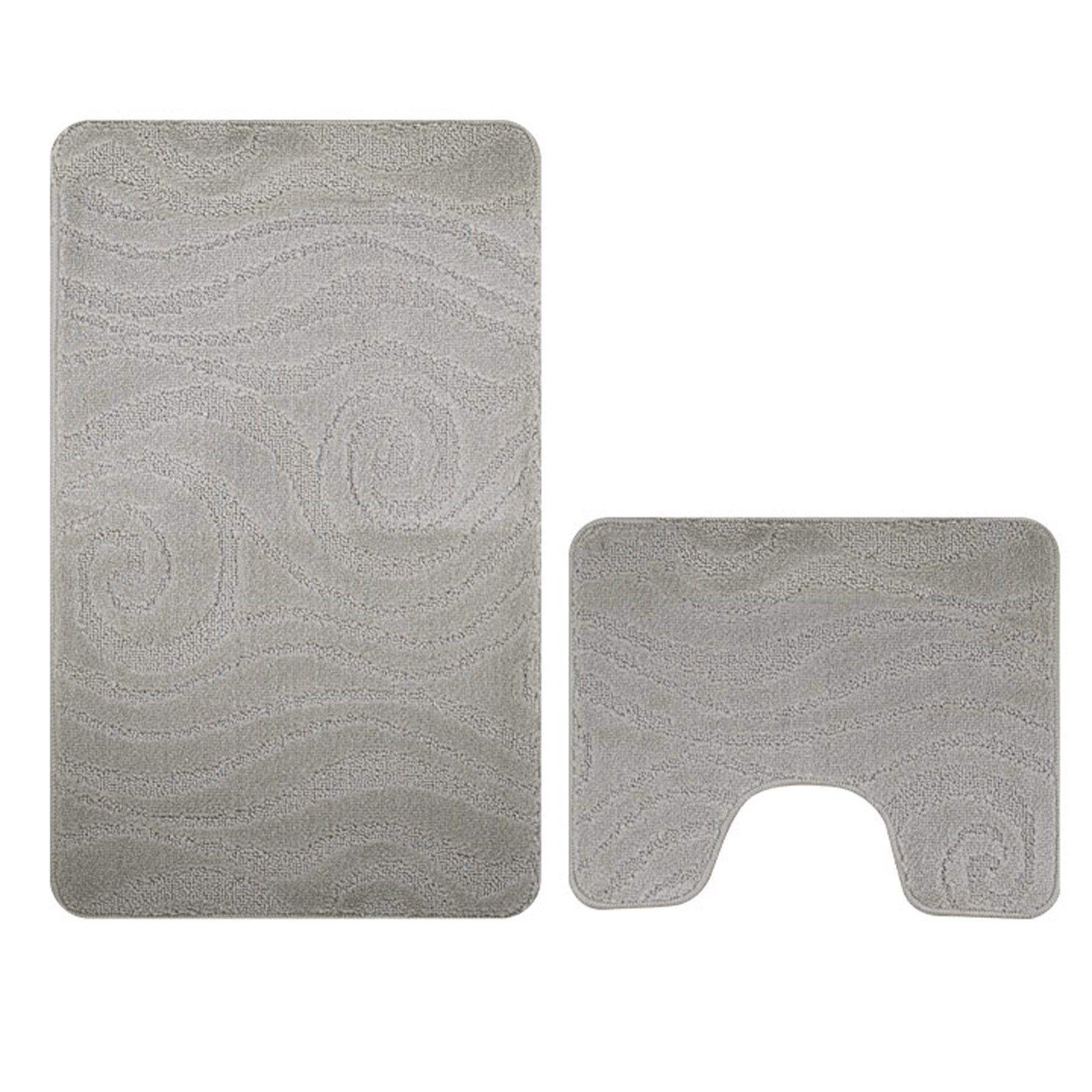 Изображение товара Коврик для ванной комнаты САНАКС 00317 90x55 см серый антискользящий