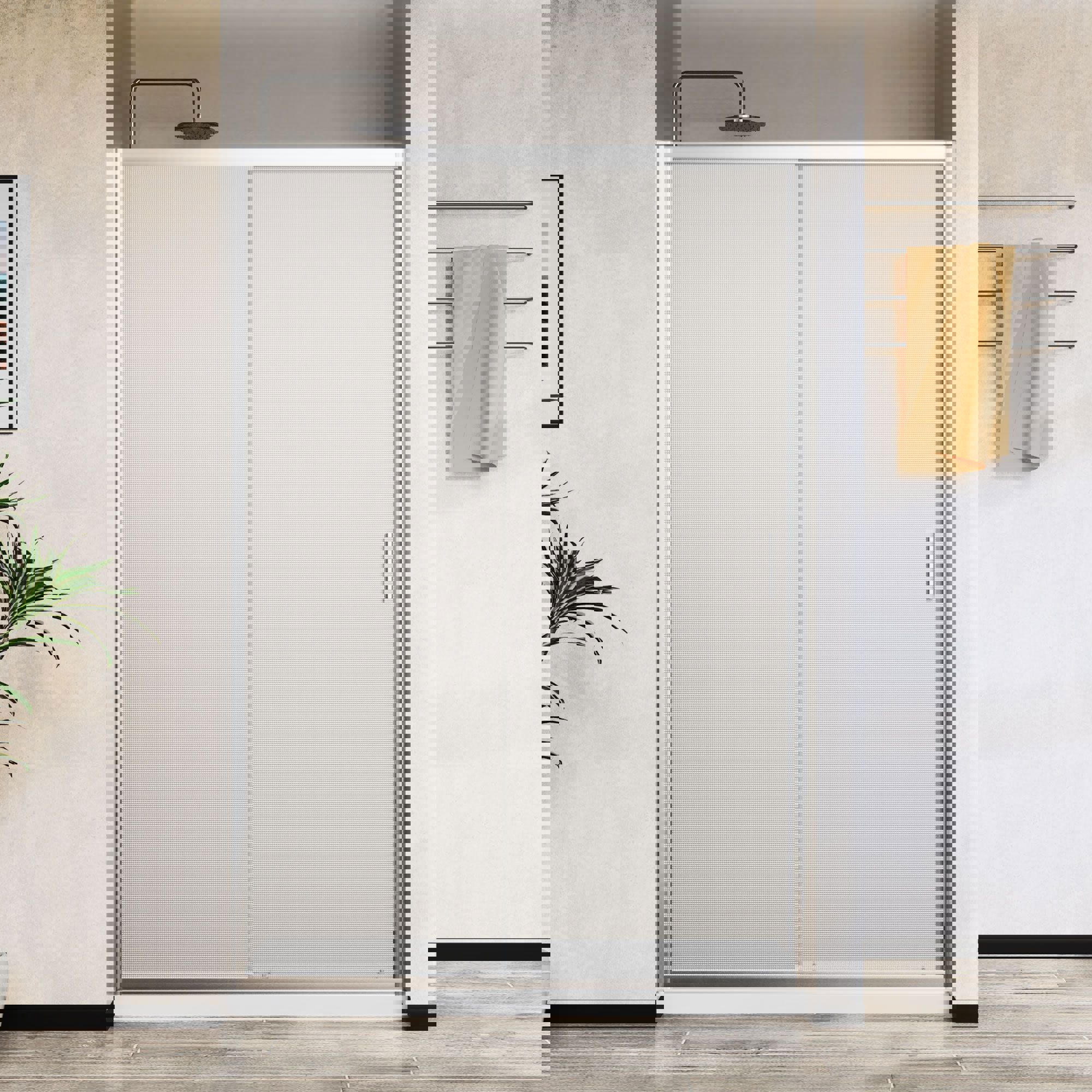 Изображение товара Душевая дверь Vincea City VDS-5CT100MT 100 профиль хром стекло текстурное