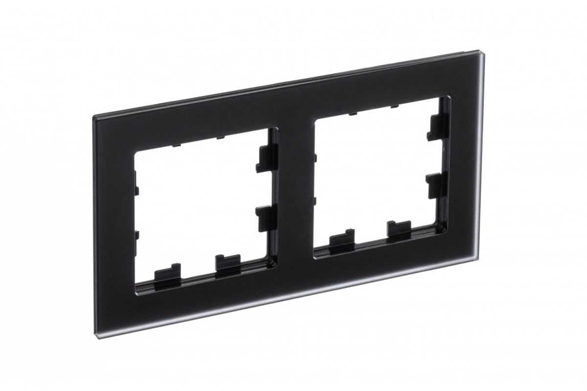 Изображение товара Рамка для розеток и выключателей Systeme electric AtlasDesign Nature ATN331002 2 поста матовое стекло цвет черный Изображение товара Рамка для розеток и выключателей Systeme electric AtlasDesign Nature ATN331002 2 поста матовое стекло цвет черный