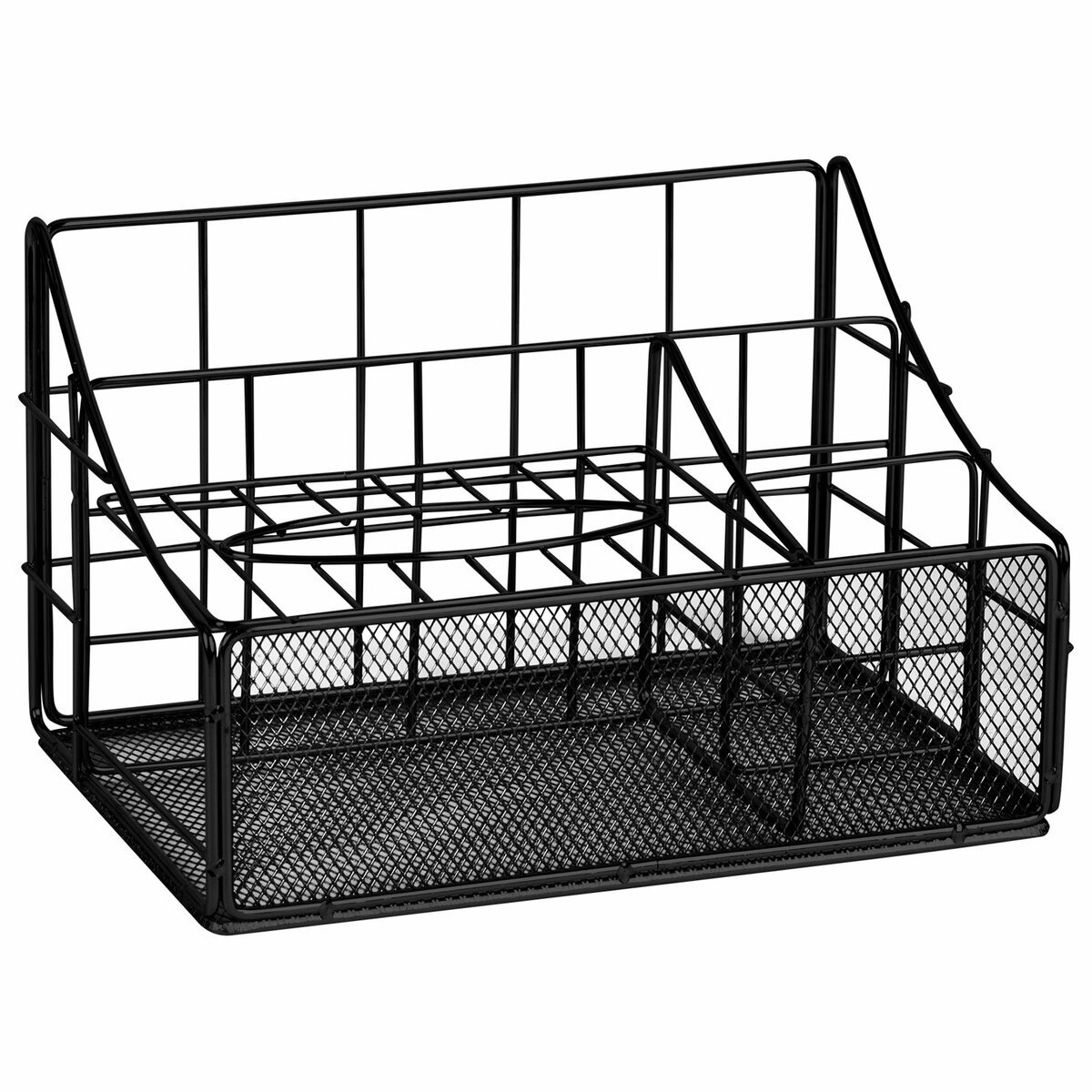 Изображение товара Органайзер для косметики Monte vita 272480 4 секции 15x16x24 см металл цвет черный