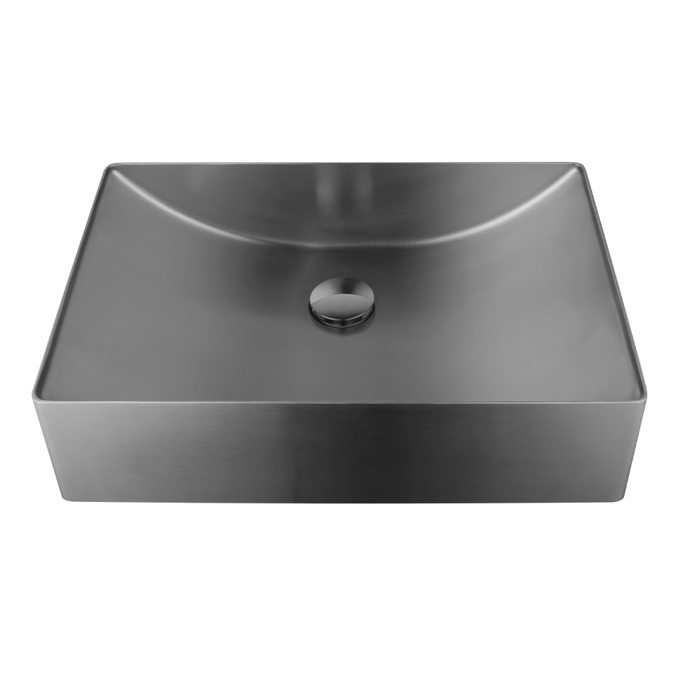 Изображение товара Раковина накладная ALTROBAGNO Futuro Прямоугольная нержавеющая сталь 49.5 см