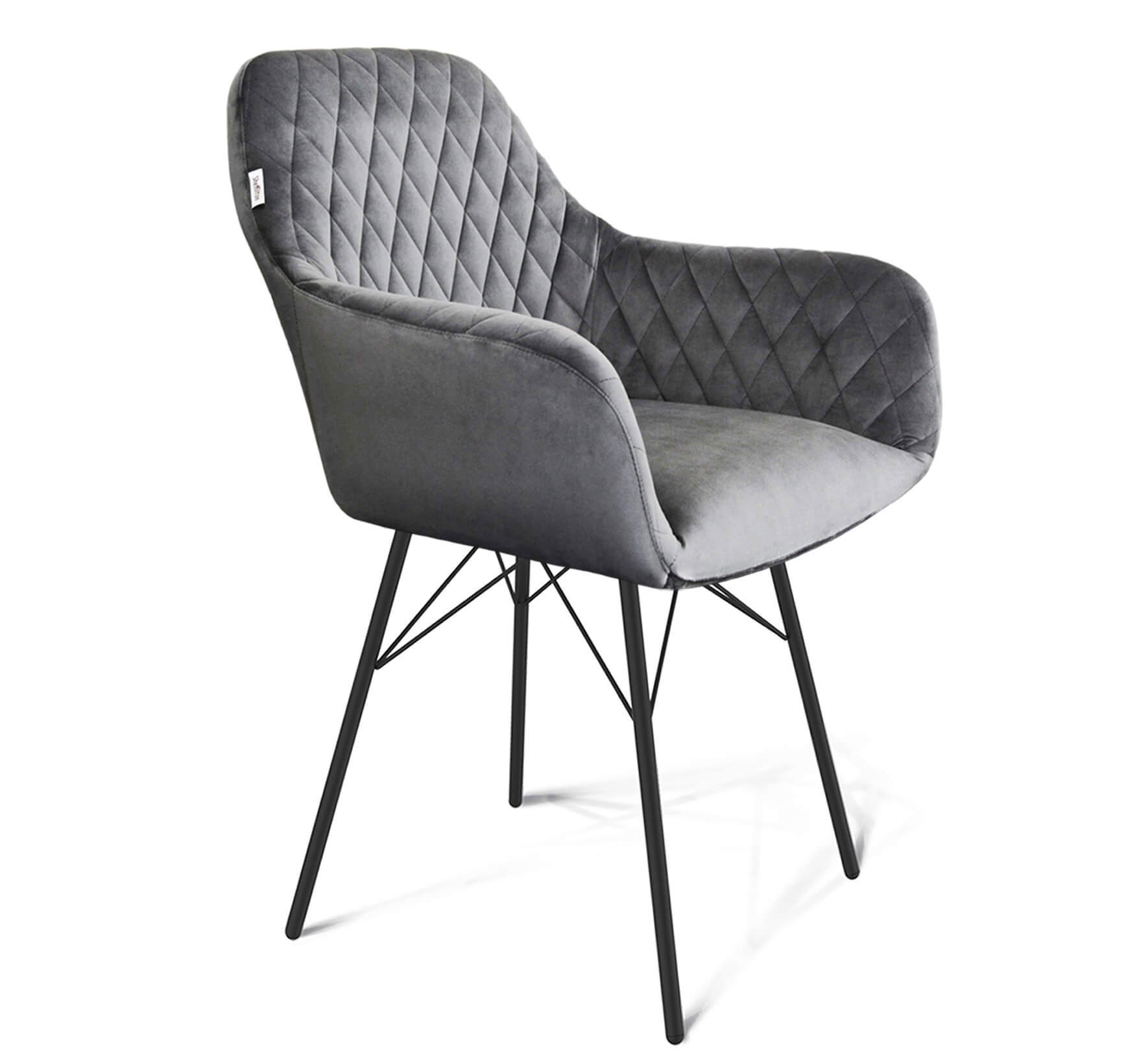 Изображение товара Стул Sheffilton 4067113501 58x86x61 см велюр цвет Серый