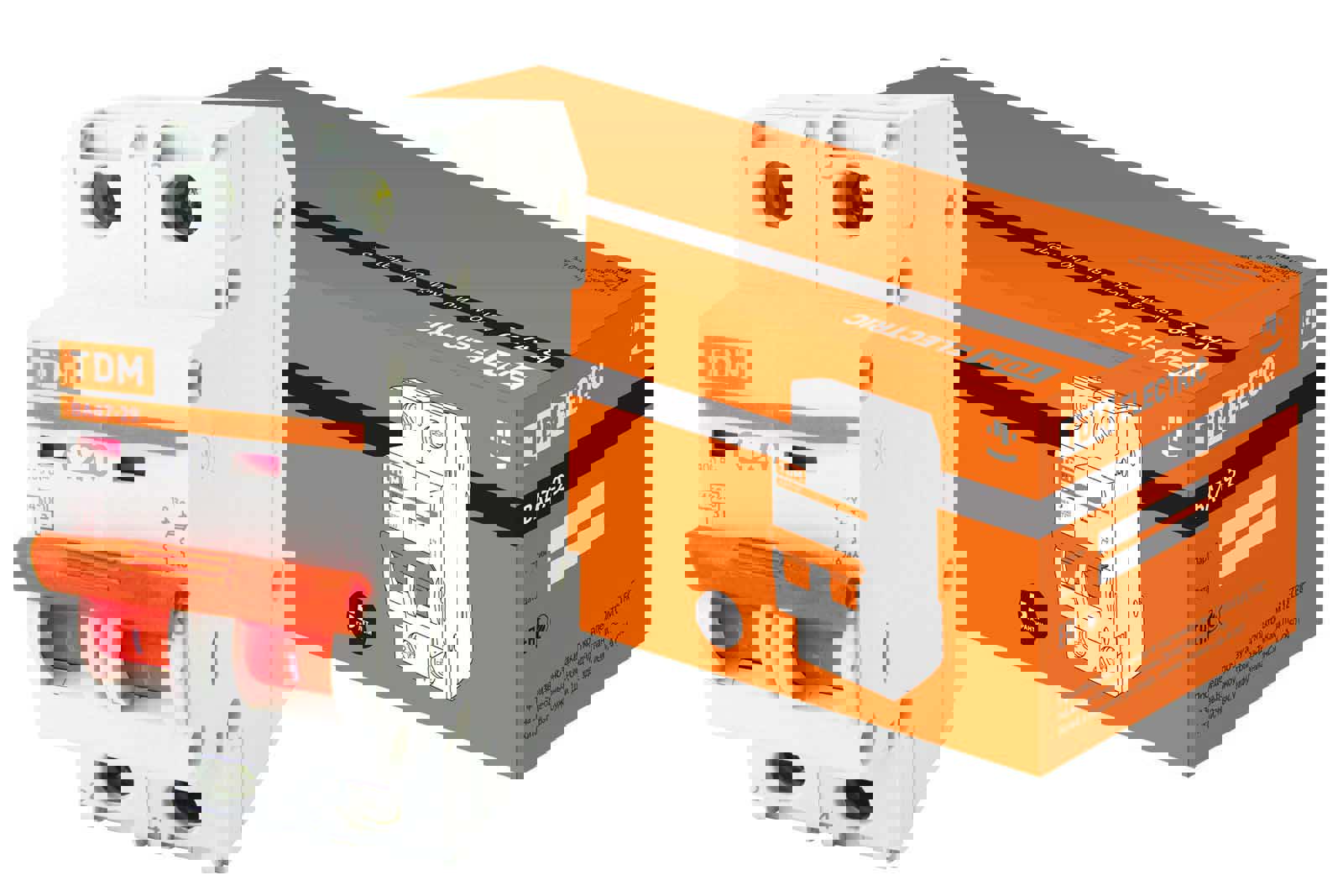 Изображение товара Автоматический выключатель Tdm electric ВА47-29 2P C20 А 4.5 кА SQ0206-0094