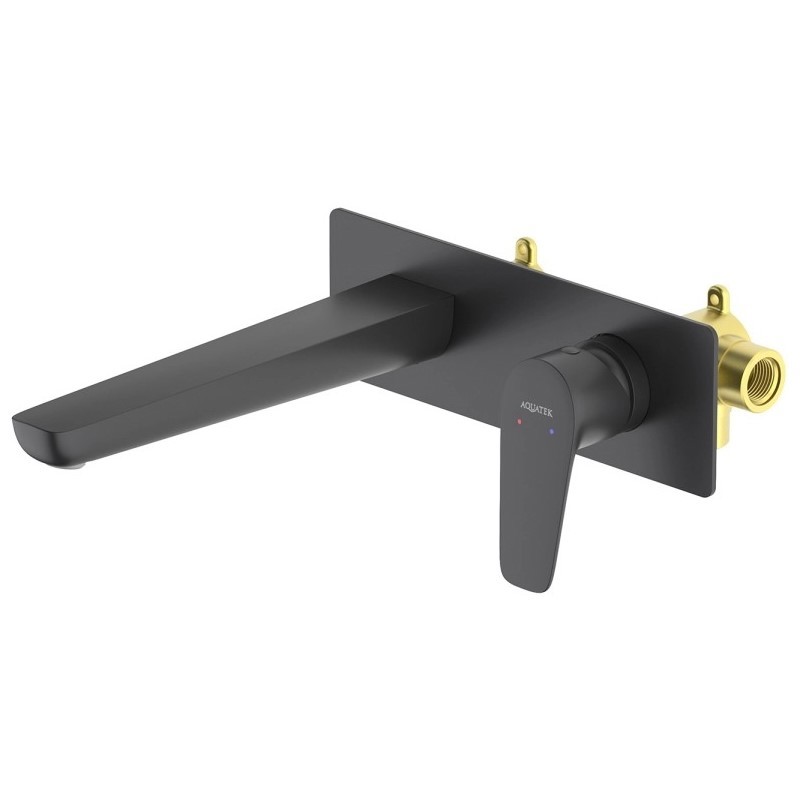 Изображение товара Встраиваемый смеситель Aquatek Бетта AQ1113MB рычажный черный латунь