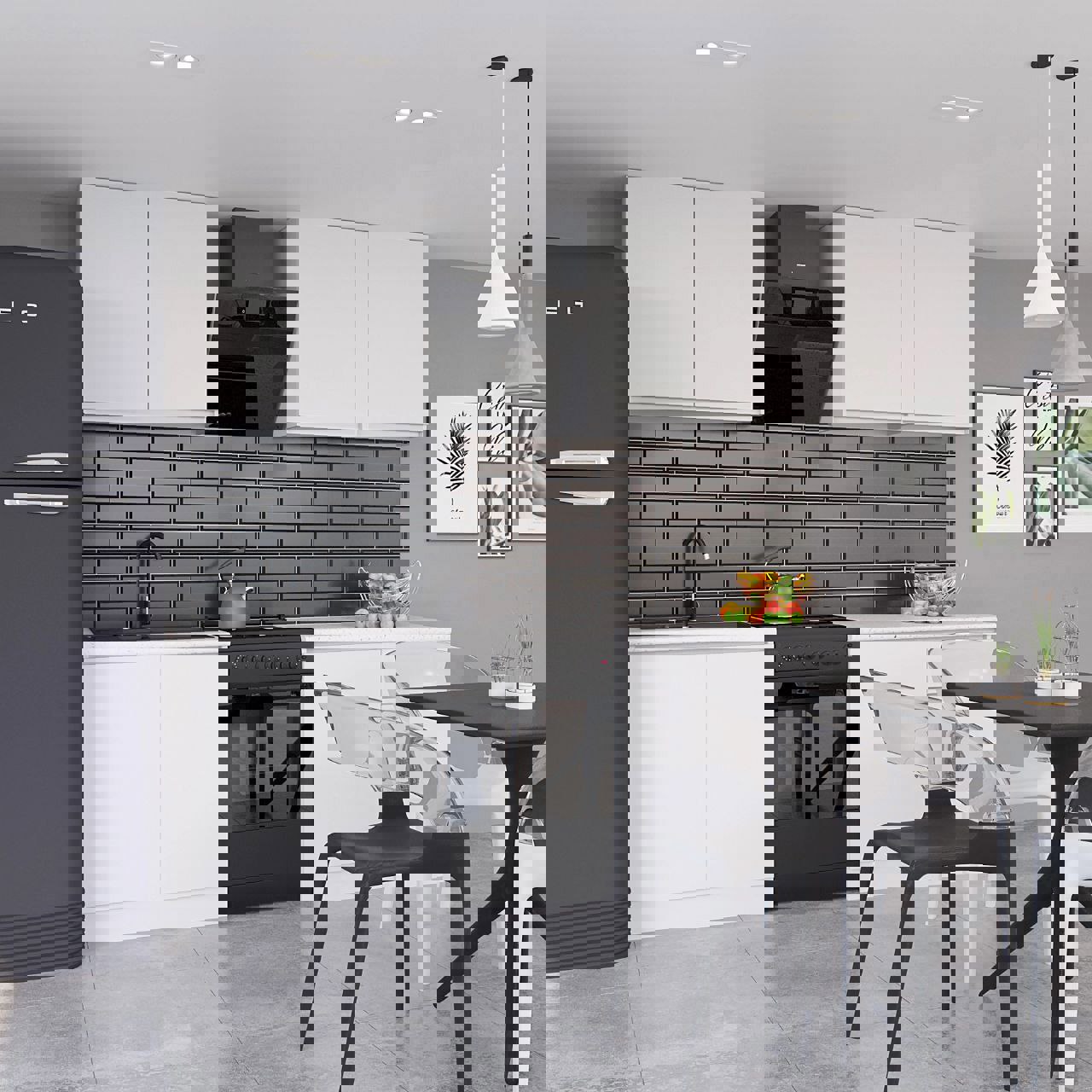 Изображение товара Кухонный гарнитур Альбина Стиль ЛДСП 180x160x60 см цвет белый