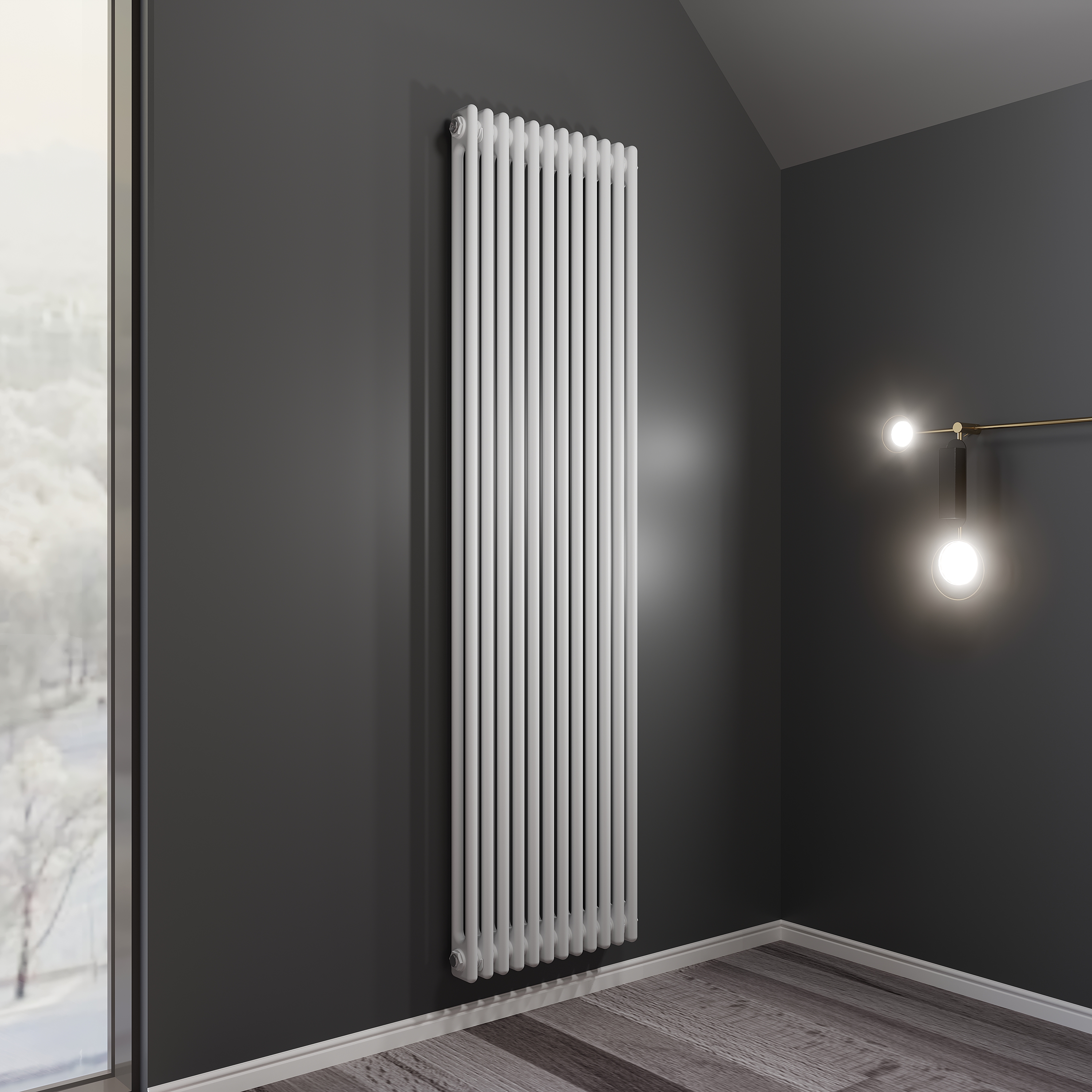 Изображение товара Радиатор трубчатый Faberg Extra 2 1724/70 12 секций нижнее правое подключение сталь белый