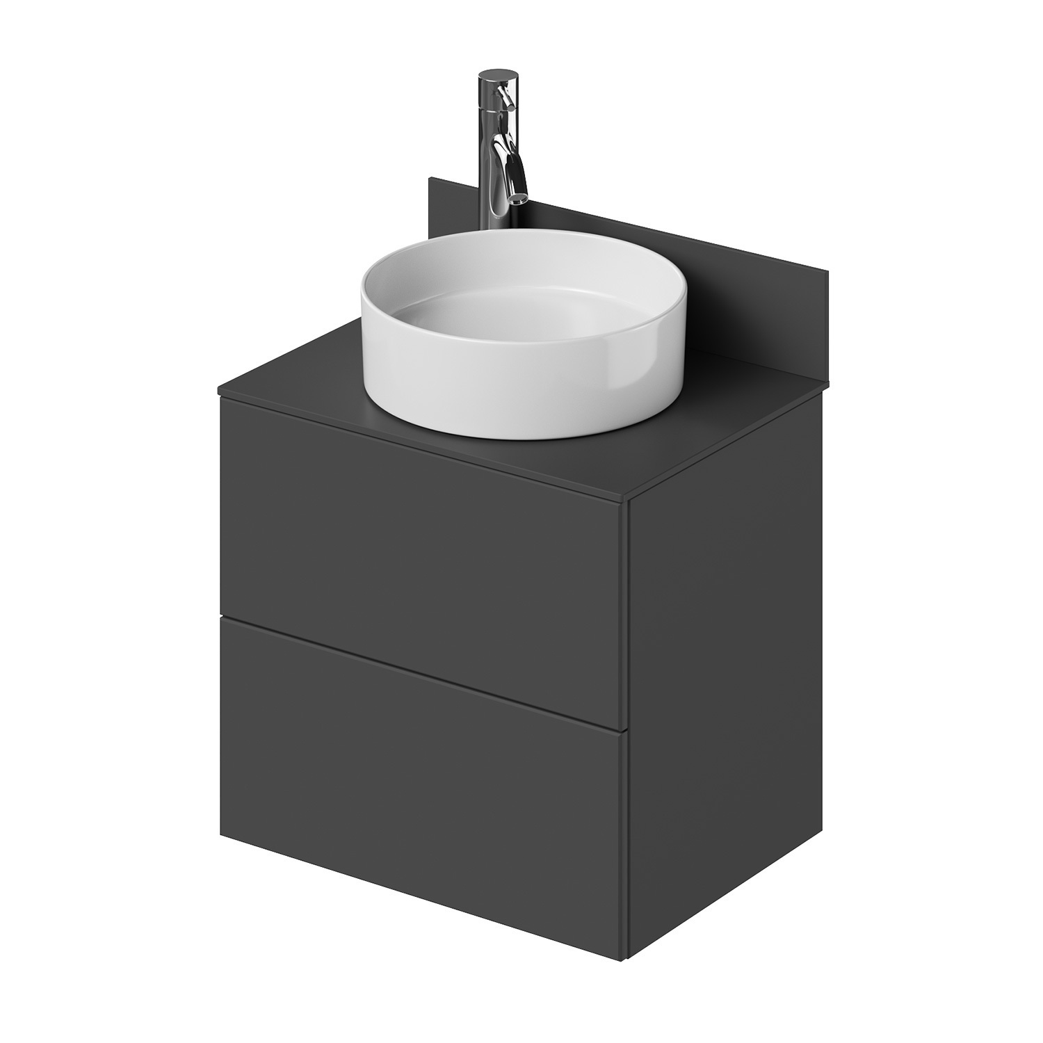 Изображение товара Тумба под раковину Итана Icon 4657792957843 подвесная 60.40см цвет графит