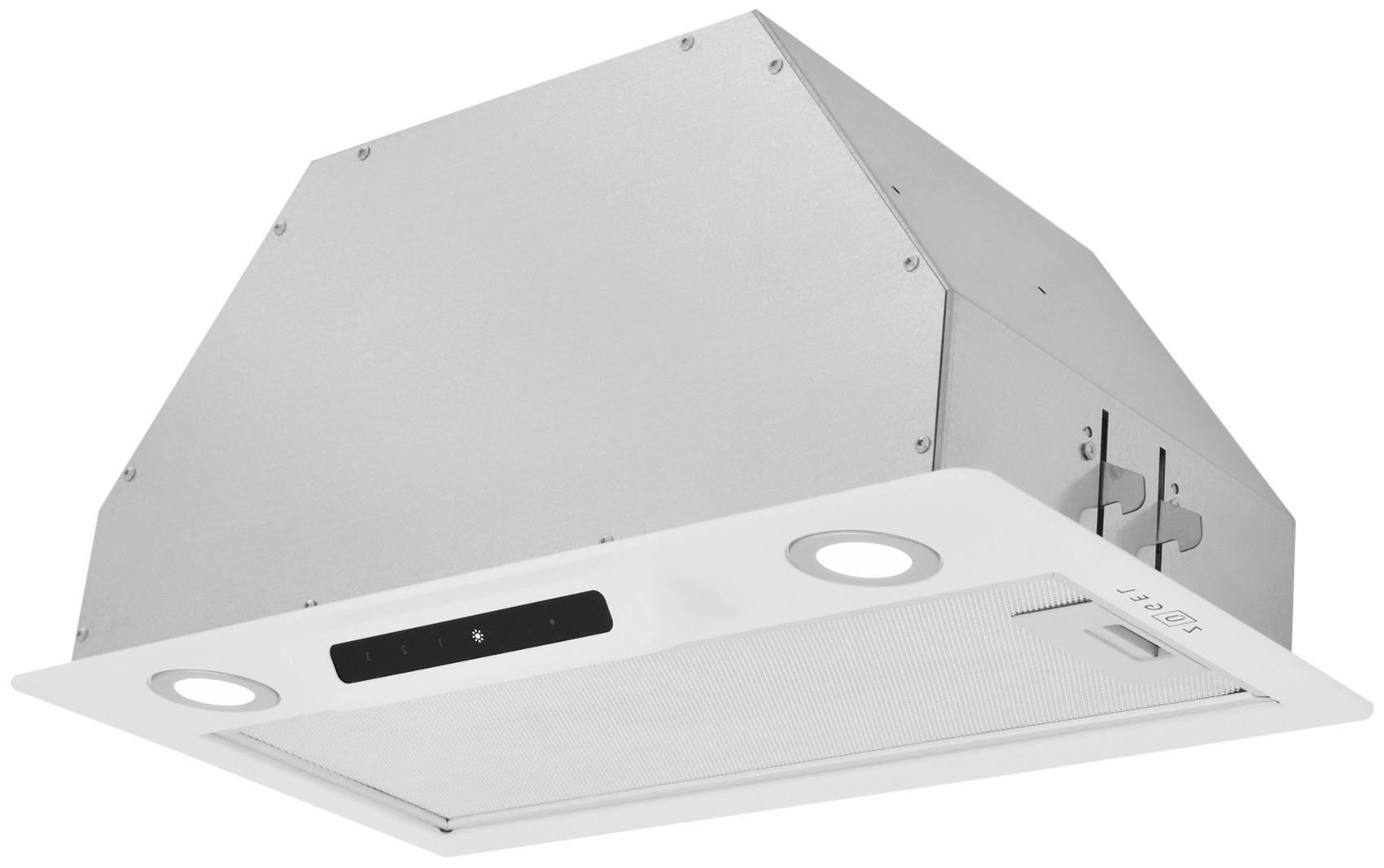 Изображение товара Встраиваемая кухонная вытяжка Zugel ZHI523W белая 52 см с сенсорной панелью и таймером