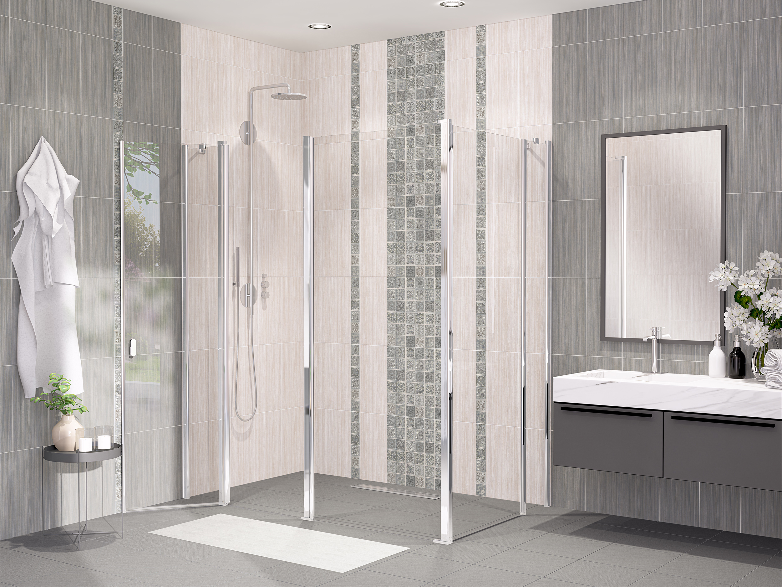 Изображение товара Плитка напольная Azori Chateau Grey 420x420 серая 1.23м2, цена за упаковку