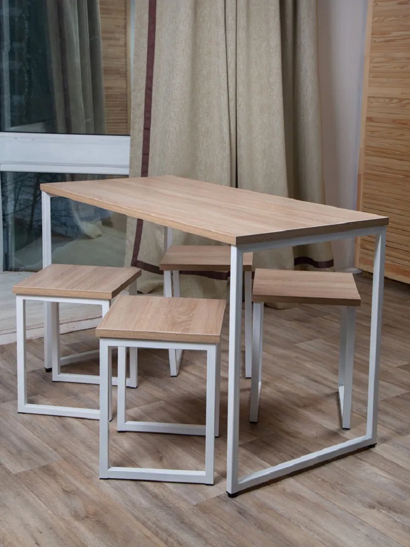 Изображение товара Стол прямоугольный Diko loft DL-967356 120x70 см ЛДСП цвет дуб сонома