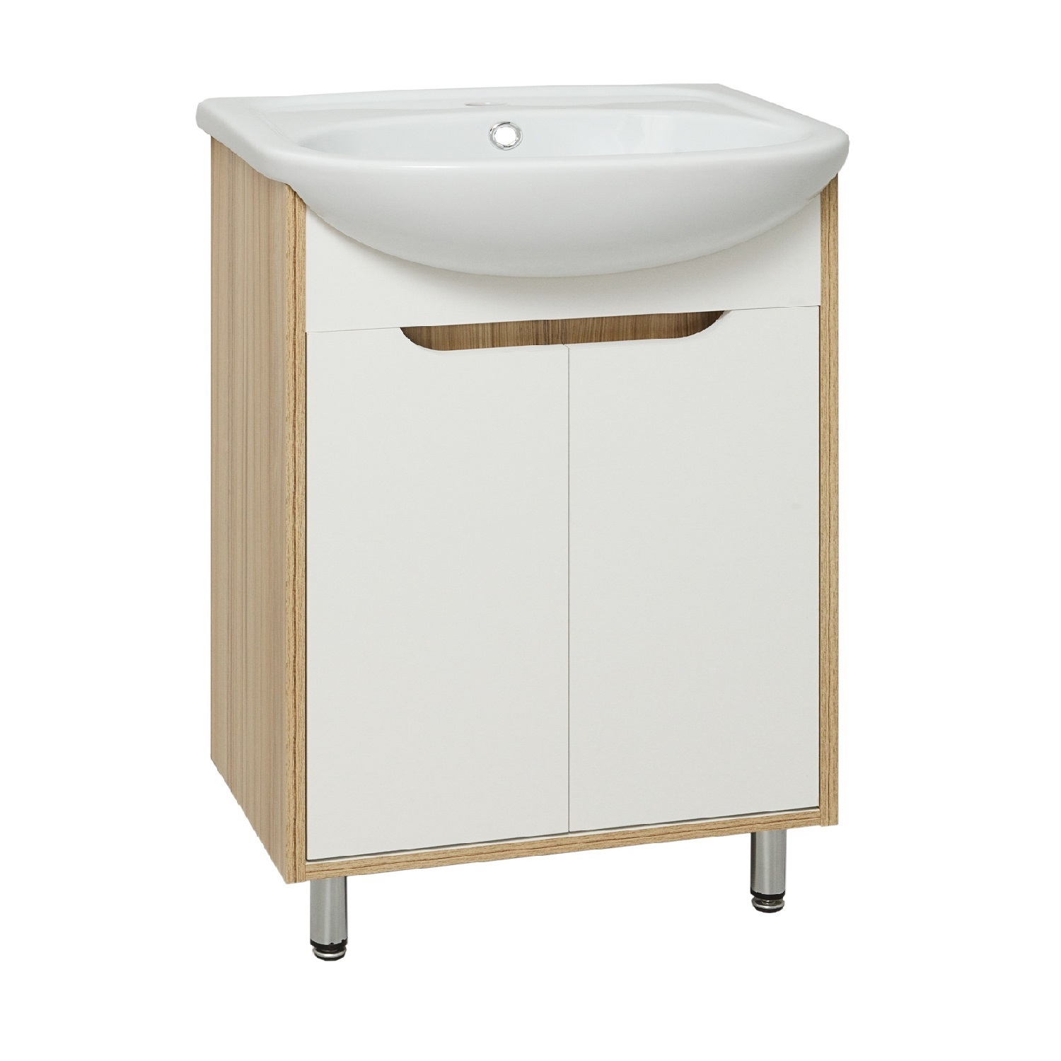 Изображение товара Тумба под раковину Runo ЭКО 60 см напольная цвет белый