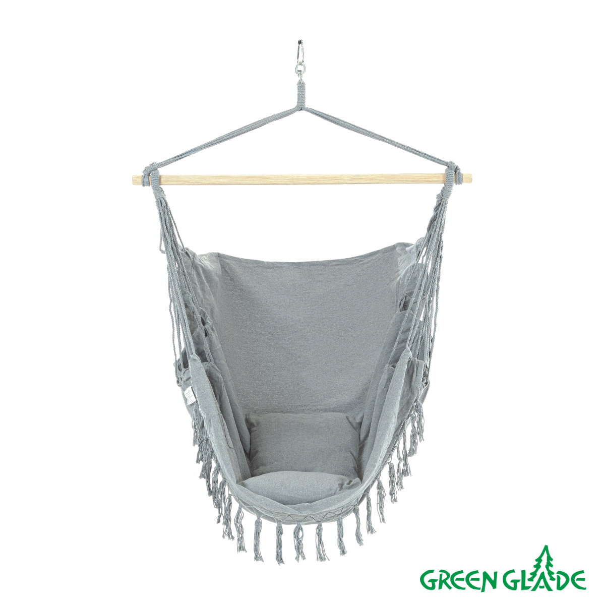 Изображение товара Гамак Green Glade G-061 хлопковый 150х130 см с деревянным держателем Изображение товара Гамак Green Glade G-061 хлопковый 150х130 см с деревянным держателем