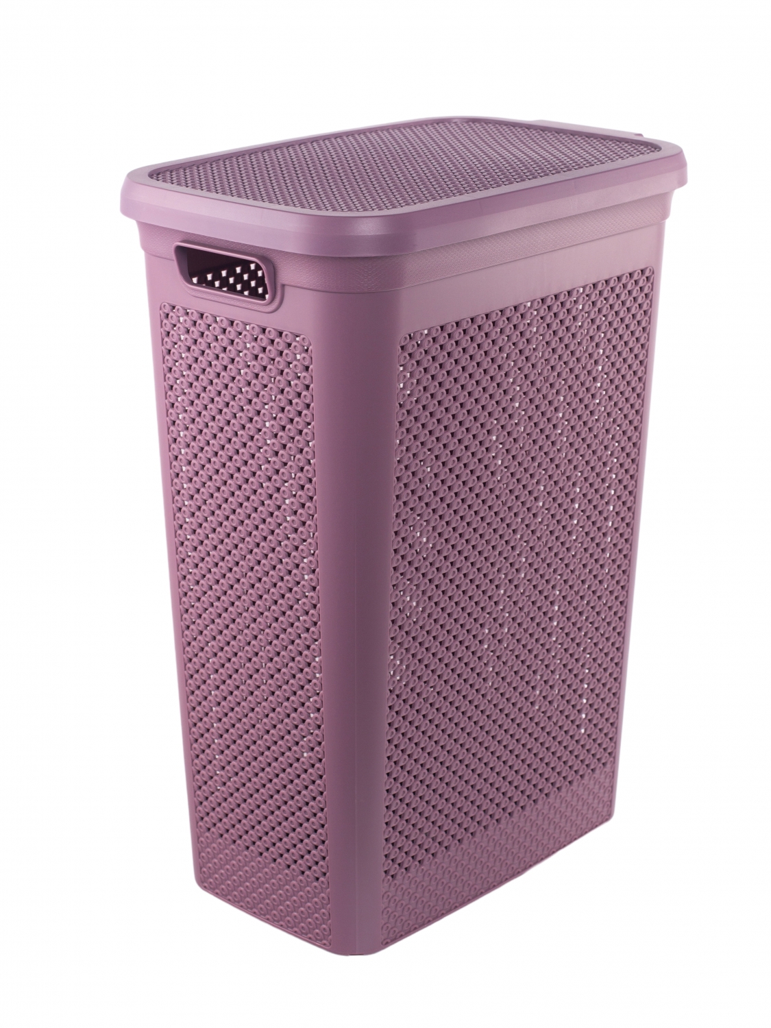 Изображение товара Корзина для белья DIAMOND фиолетовая 48л 44.5x28.3x59.2 см узкая