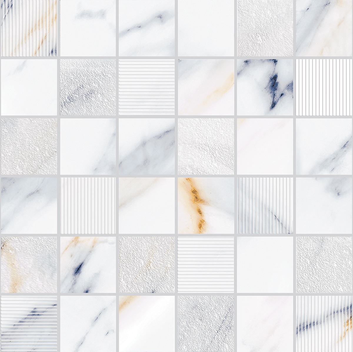 Изображение товара Мозаика керамическая Eletto Ceramica Calacatta 588143003 30x30см цвет разноцветный