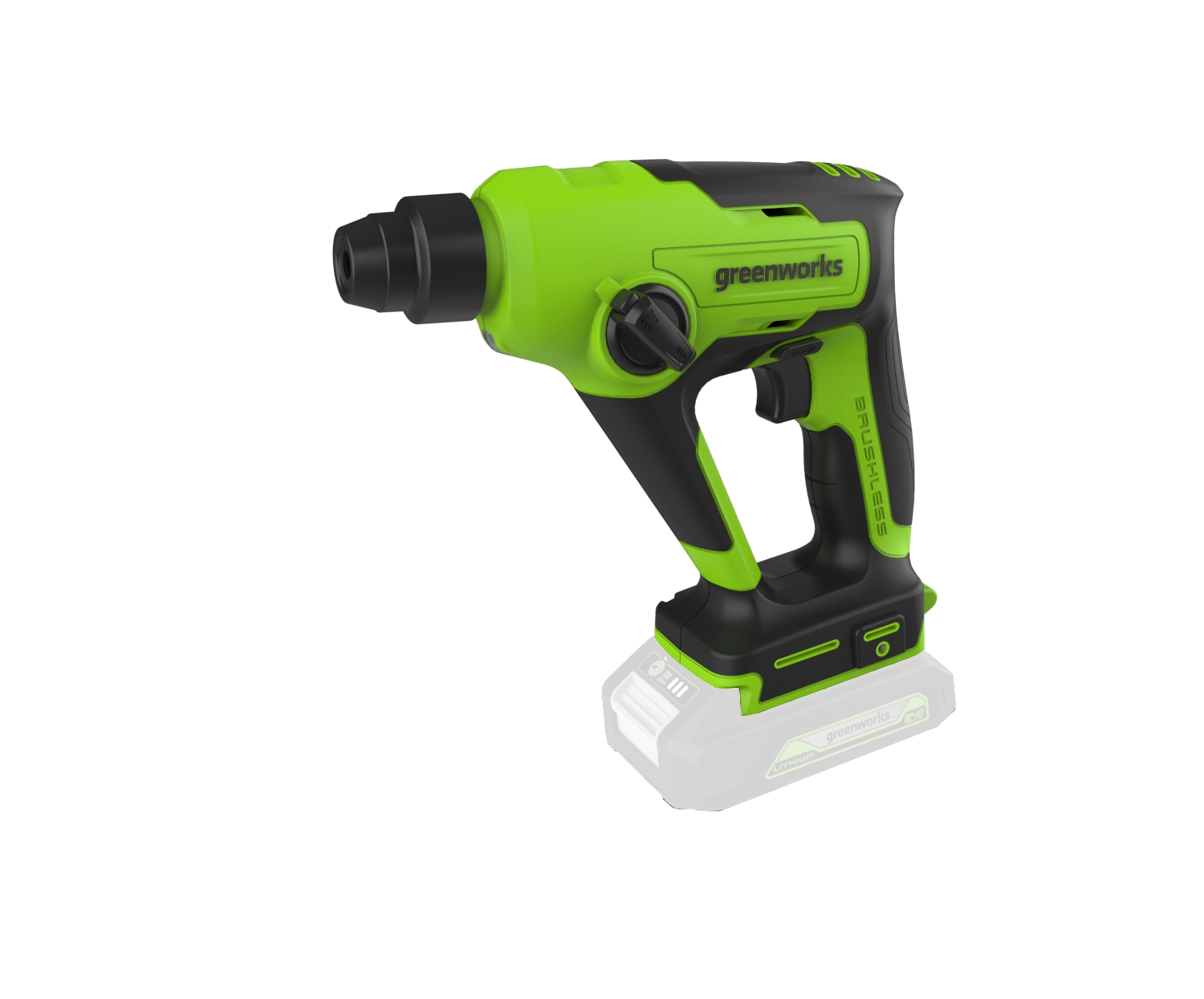 Изображение товара Перфоратор аккумуляторный Greenworks GD24SDS1 24 В Li-Ion Изображение товара Перфоратор аккумуляторный Greenworks GD24SDS1 24 В Li-Ion