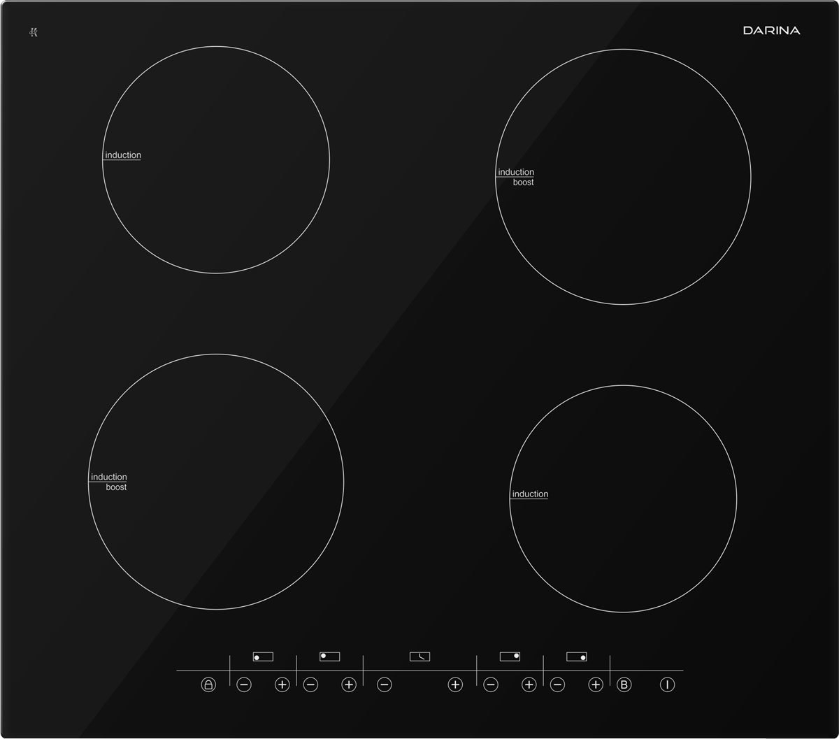 Изображение товара Электрическая варочная панель Darina P EI305 B 4 конфорки стеклокерамика черный 59 см