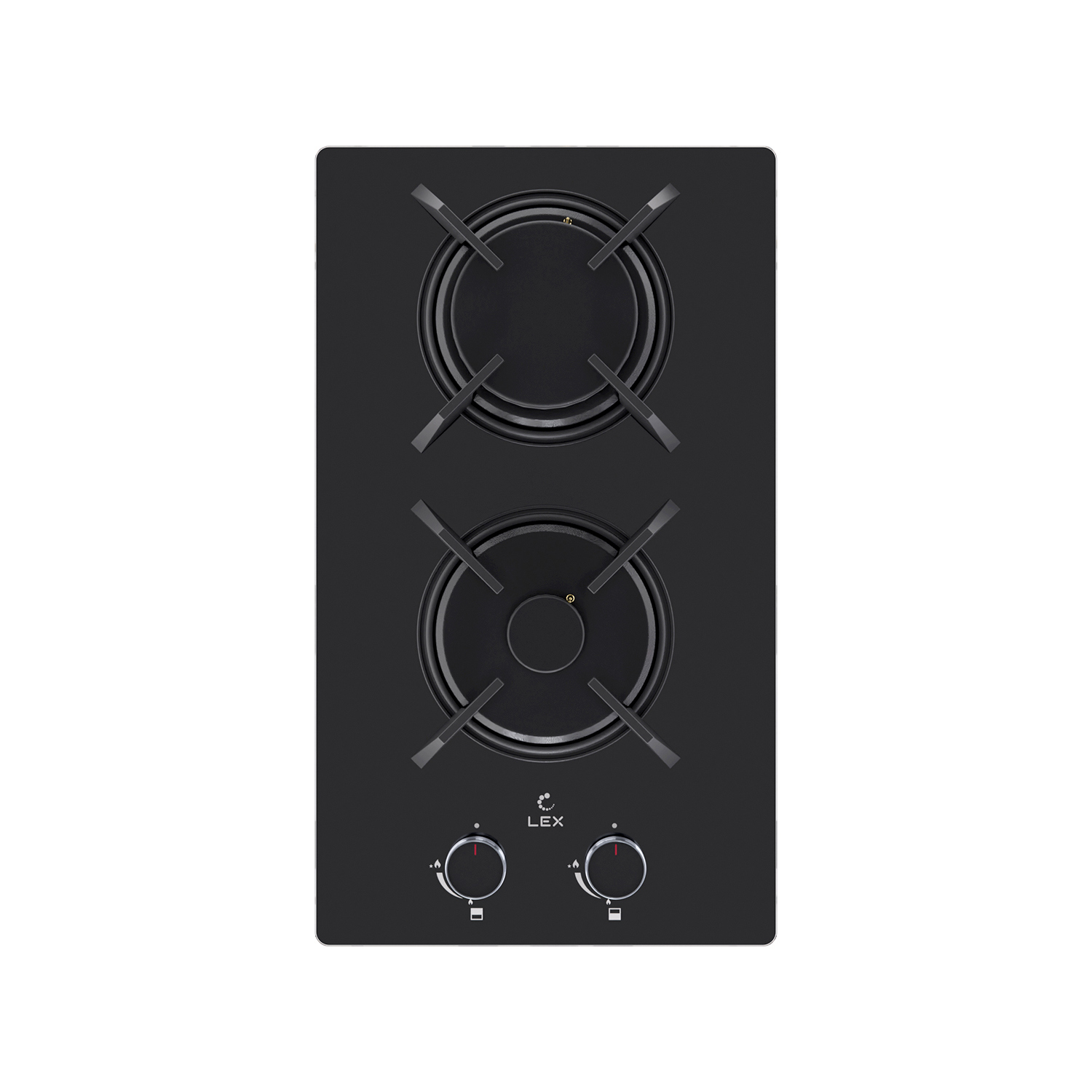 Изображение товара Газовая варочная панель Lex GVG 323A BBL 2 конфорки 30 см механика
