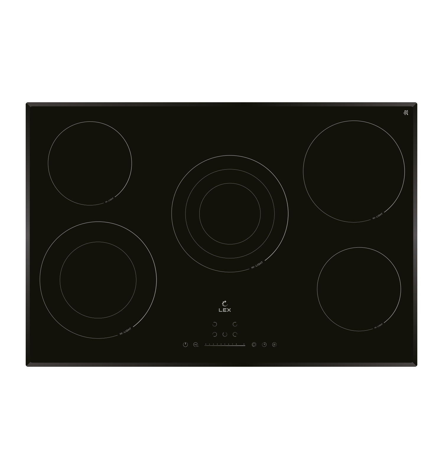 Изображение товара Индукционная варочная панель Lex CHPE000022 EVH 772A BL 77 см 5 конфорок цвет черный