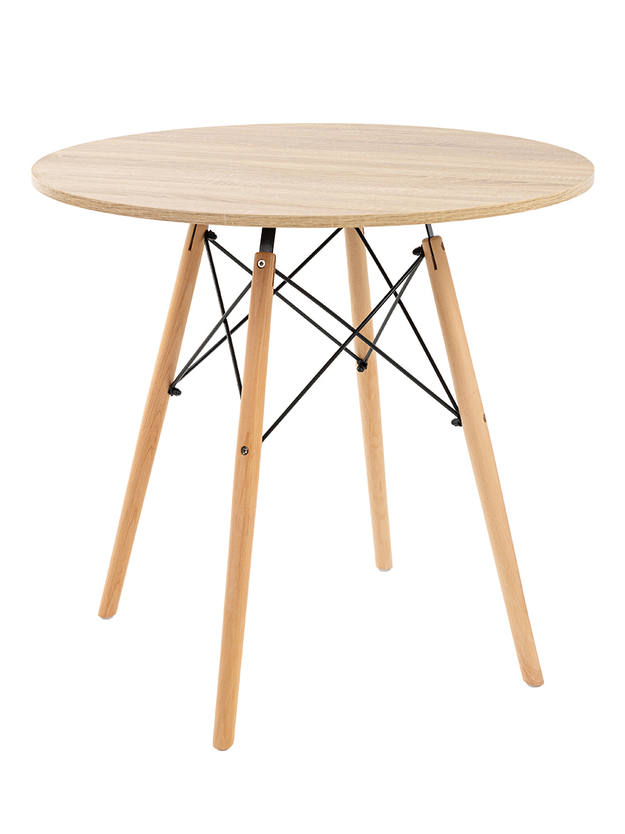 Изображение товара Круглый кухонный стол Gemlux 80x80 см из ЛДСП бежевый