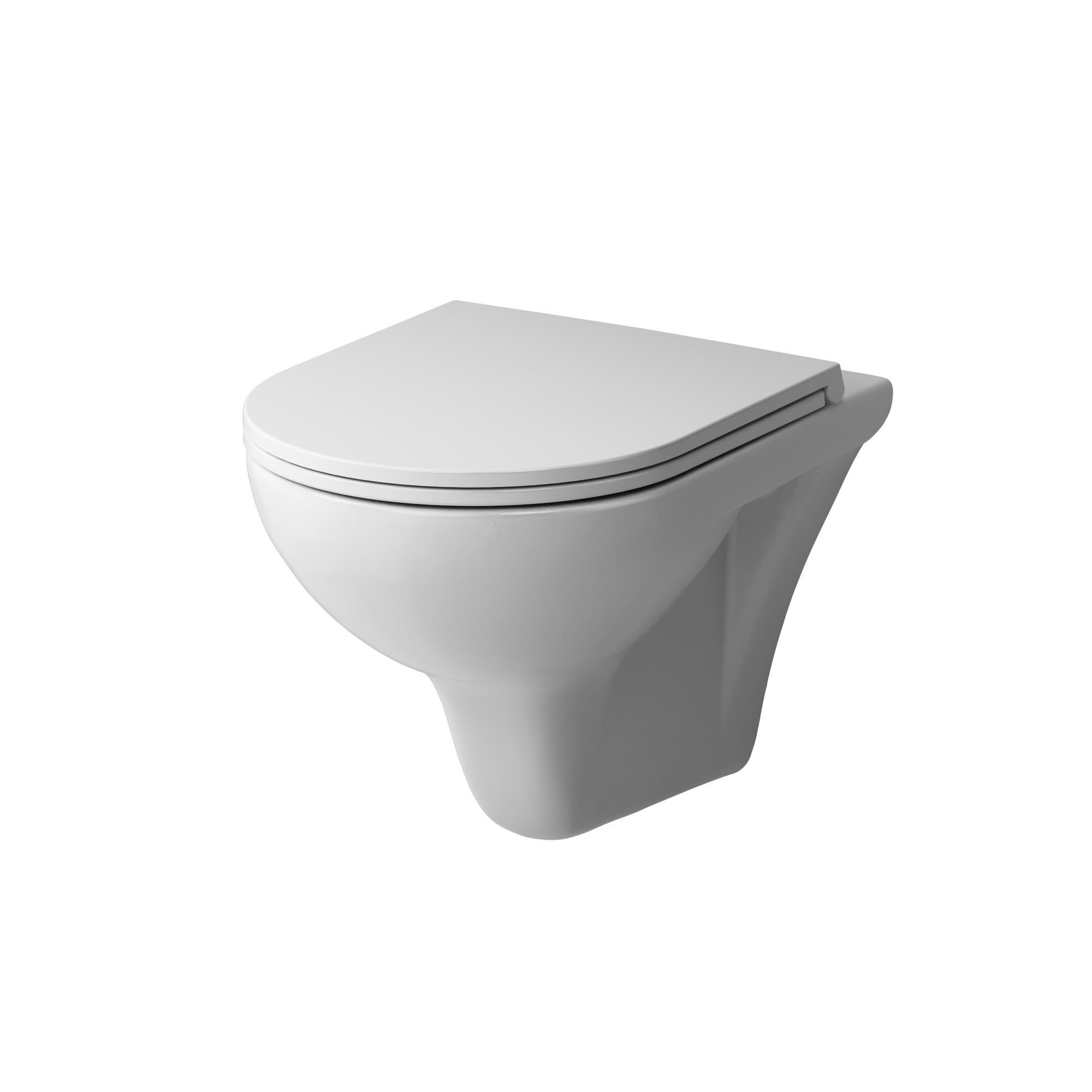 Изображение товара Подвесной безободковый унитаз AM.PM Gem C901700SC с сиденьем микролифт Германия