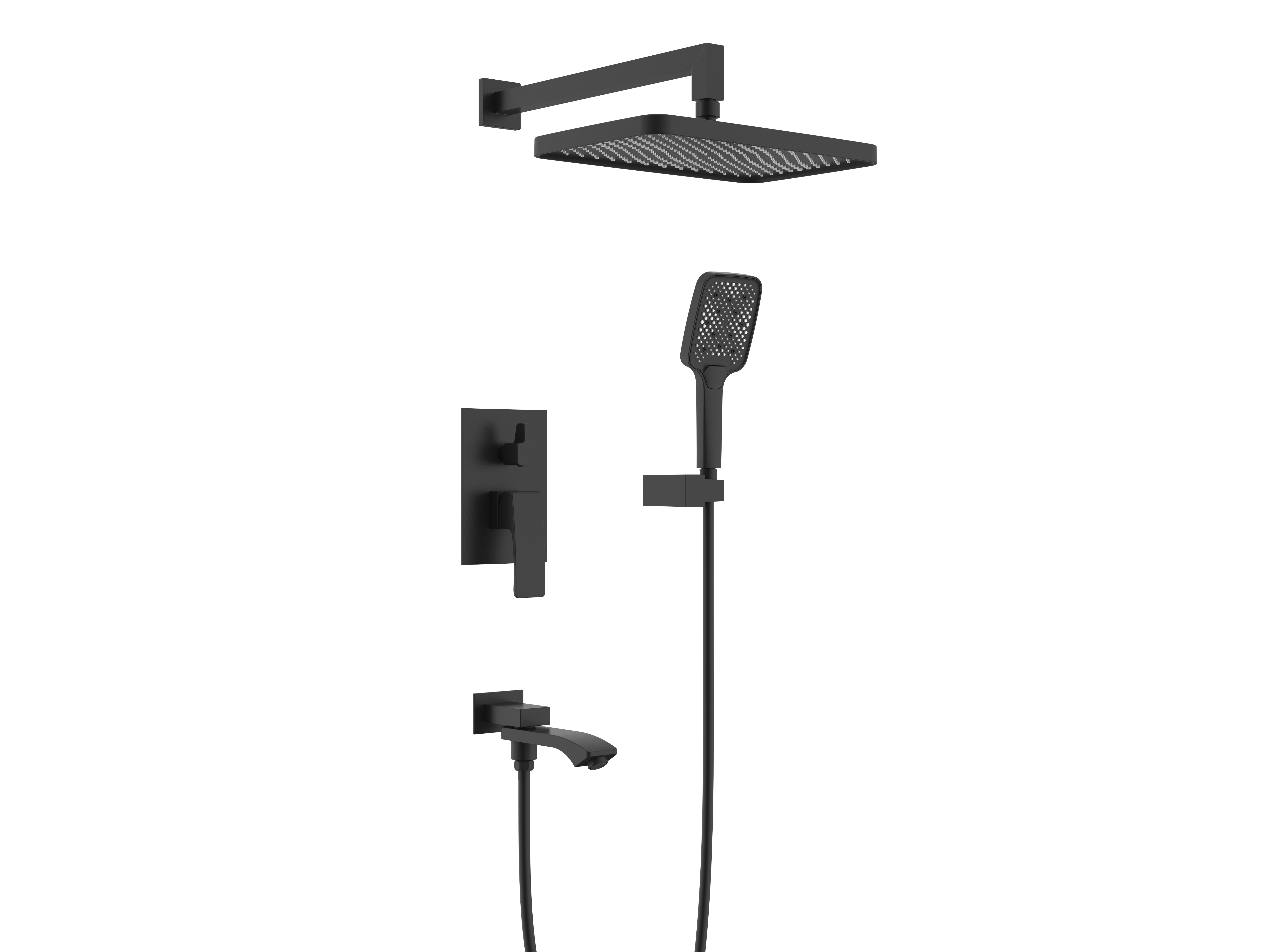 Изображение товара Душевая система RAGLO inbyggd černá 3 режима латунь компактная