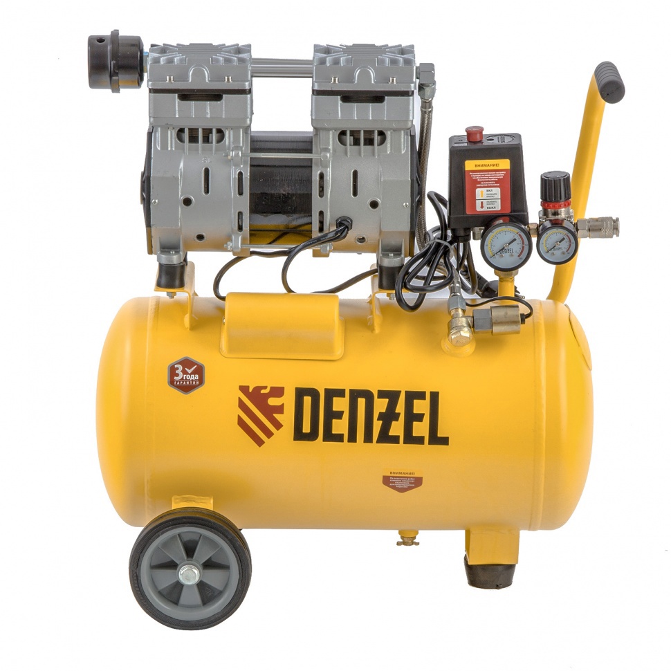Изображение товара Компрессор поршневой безмасляный Denzel DLS950/24, 24 л, 165 л/мин