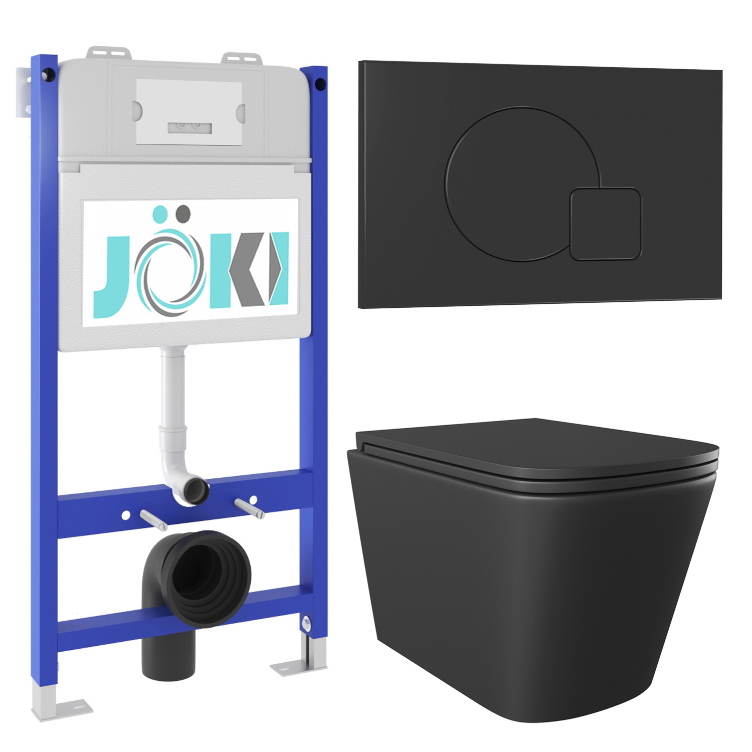 Изображение товара Комплект инсталляция с унитазом Joki JKS302MB033023BM цвет черный