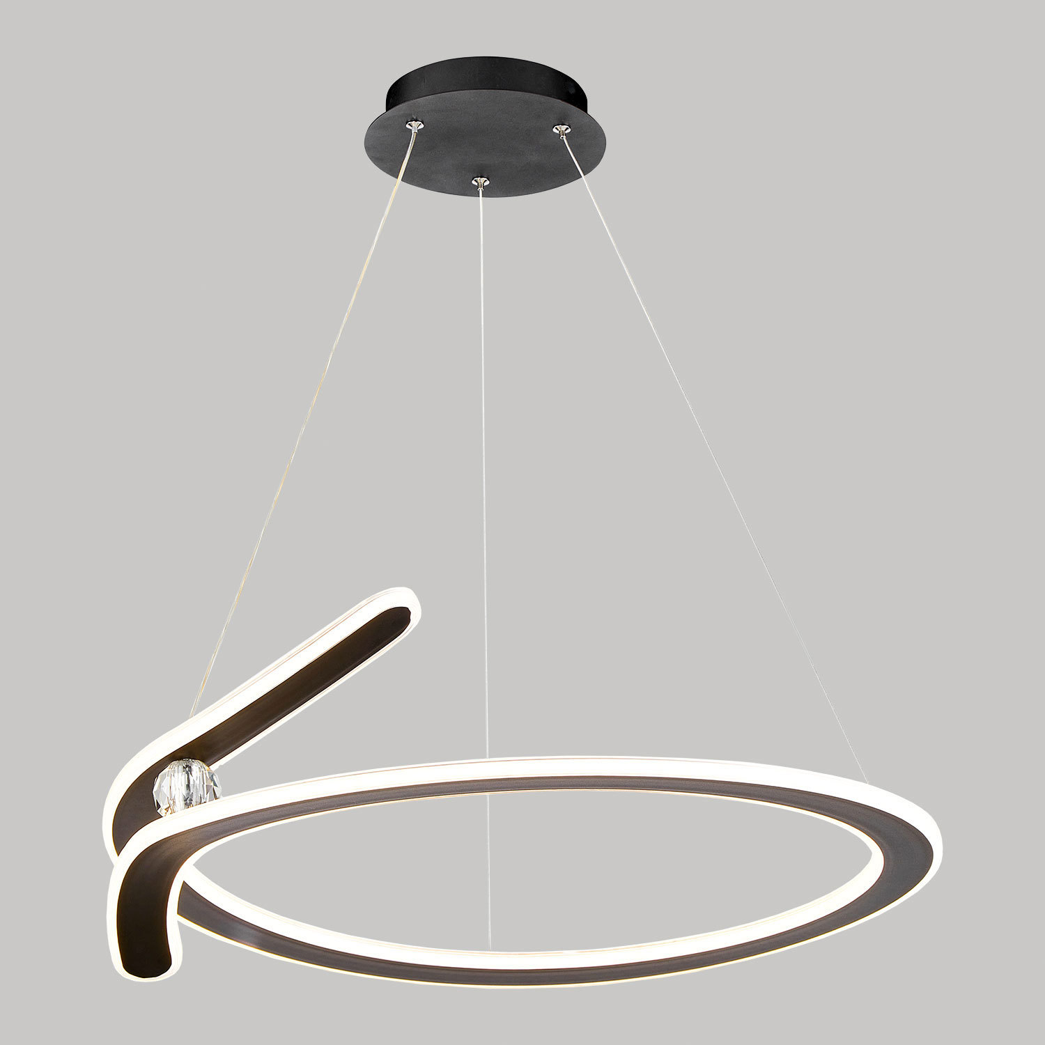 Изображение товара Люстра подвесная светодиодная Lussole HALE LSP-7381 черная 30 м²