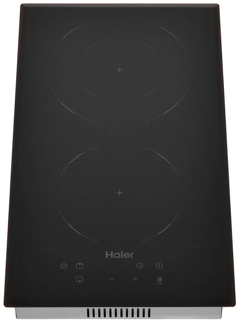 Изображение товара Электрическая варочная панель Haier HHY-C32DVB 28.8 см 2 конфорки цвет черный