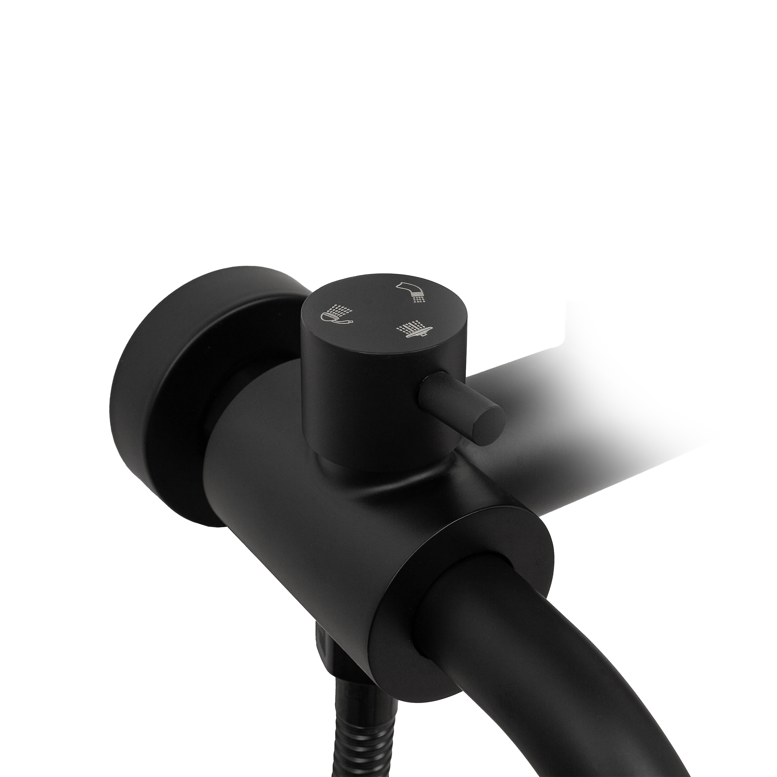 Изображение товара Душевая система OUTE T40194H черная с тропическим душем и смесителем