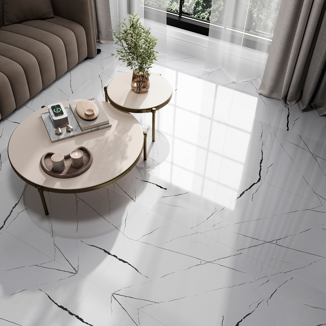 Изображение товара Керамогранит КЕРАМОПРО Helsinki White 60x120 см мраморный эффект морозостойкий