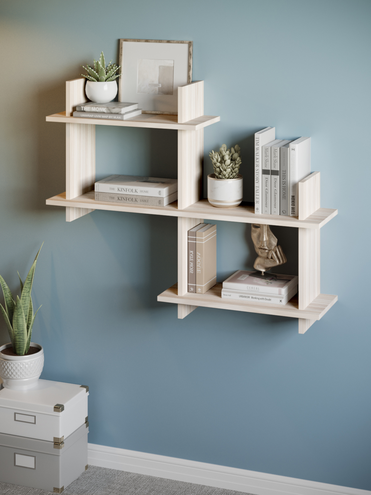 Изображение товара Настенная полка Мэрдэс Пл3 970x25 см ЛДСП бежевый