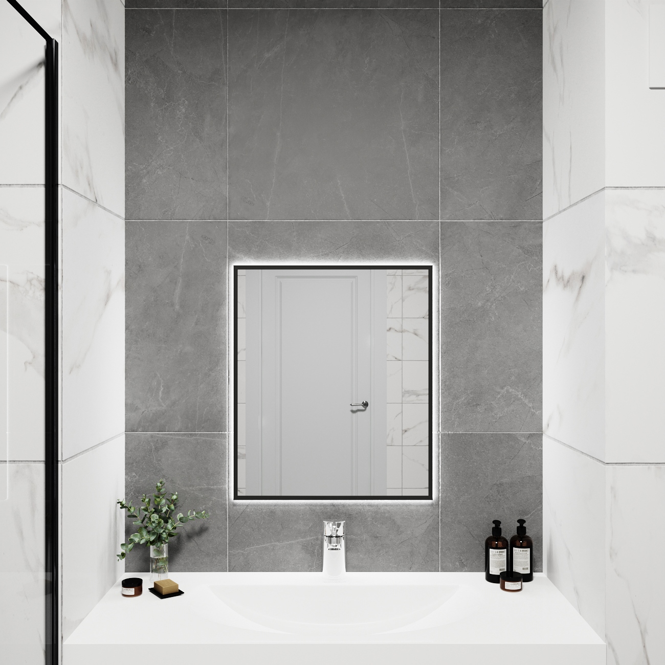 Изображение товара Зеркало со встроенной подсветкой One mirror 7060чсх 60x70 см Изображение товара Зеркало со встроенной подсветкой One mirror 7060чсх 60x70 см