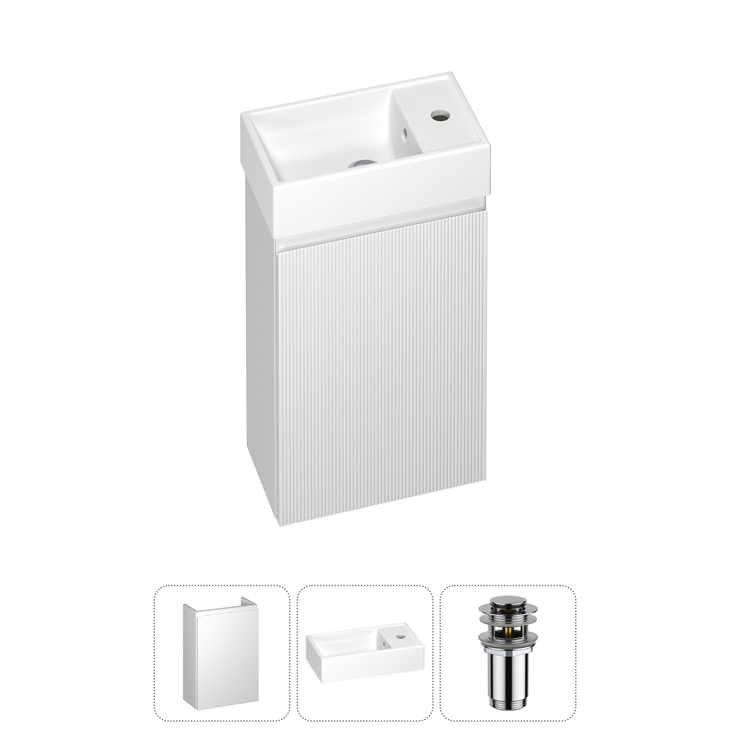 Изображение товара Тумба с раковиной Wellsee WC Area 20216822R для ванной комнаты