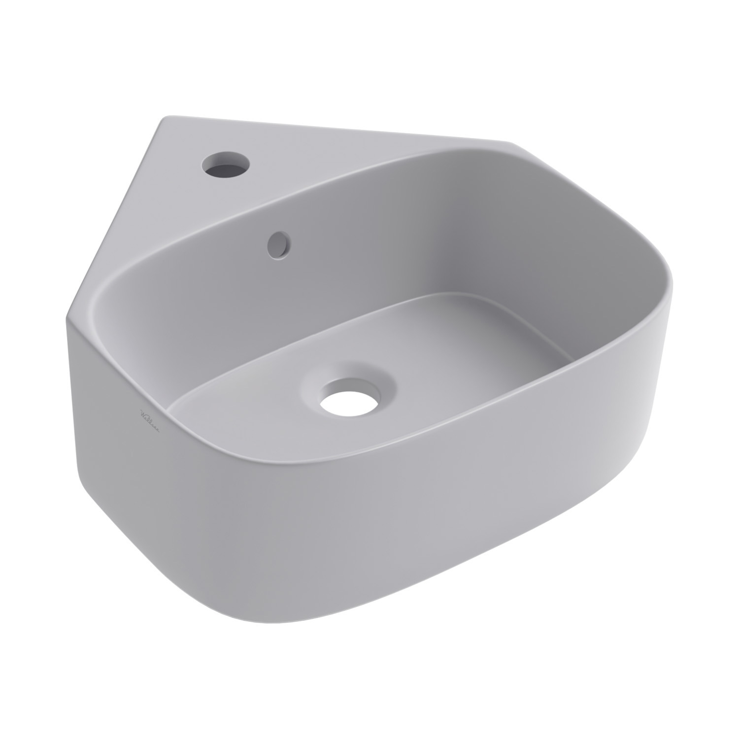 Изображение товара Раковина мини для ванной или туалета Wellsee WC Area 30180600S матовый серый 39 см
