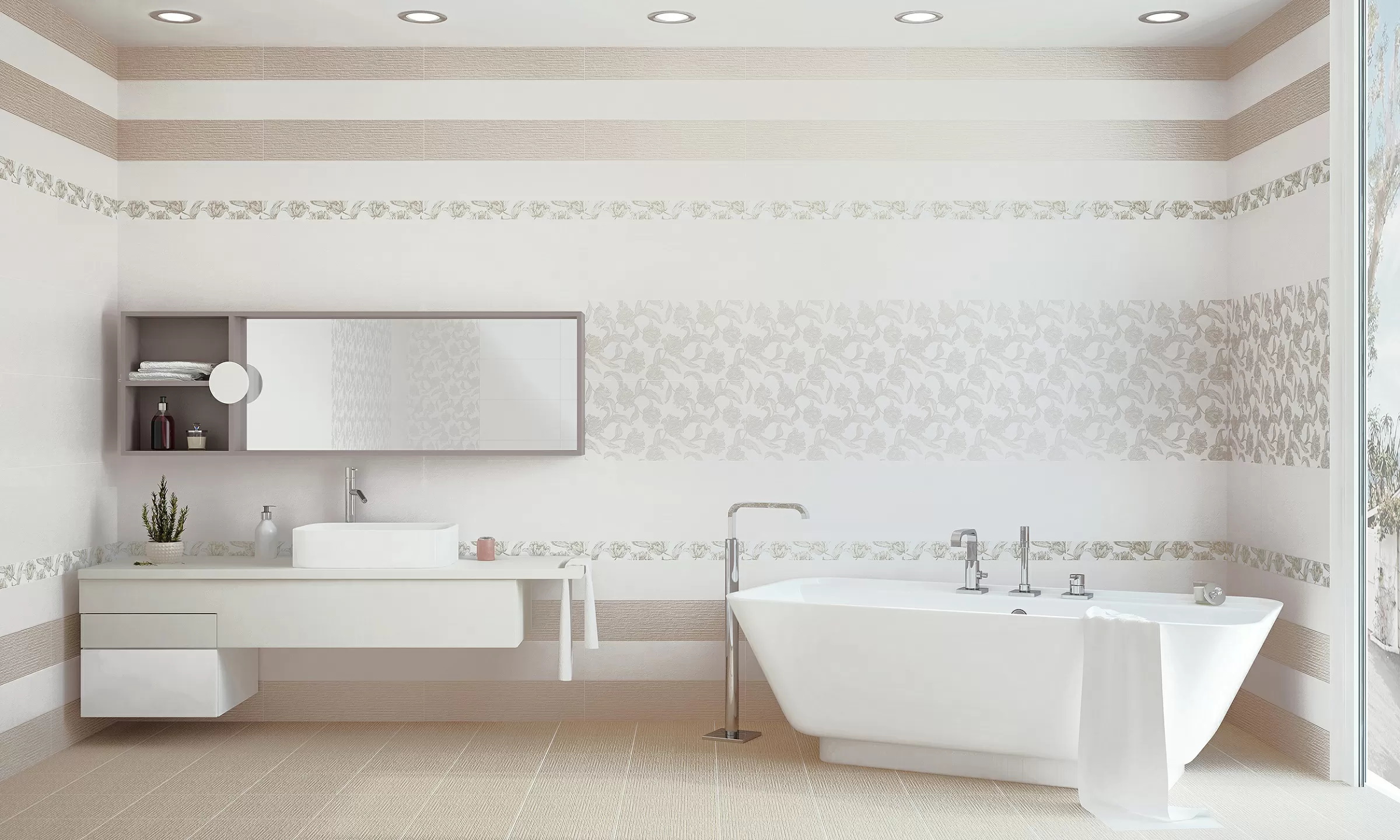 Изображение товара Плитка настенная Azori Mallorca Mono Beige 315x630 бежевая1.59м2, цена за упаковку