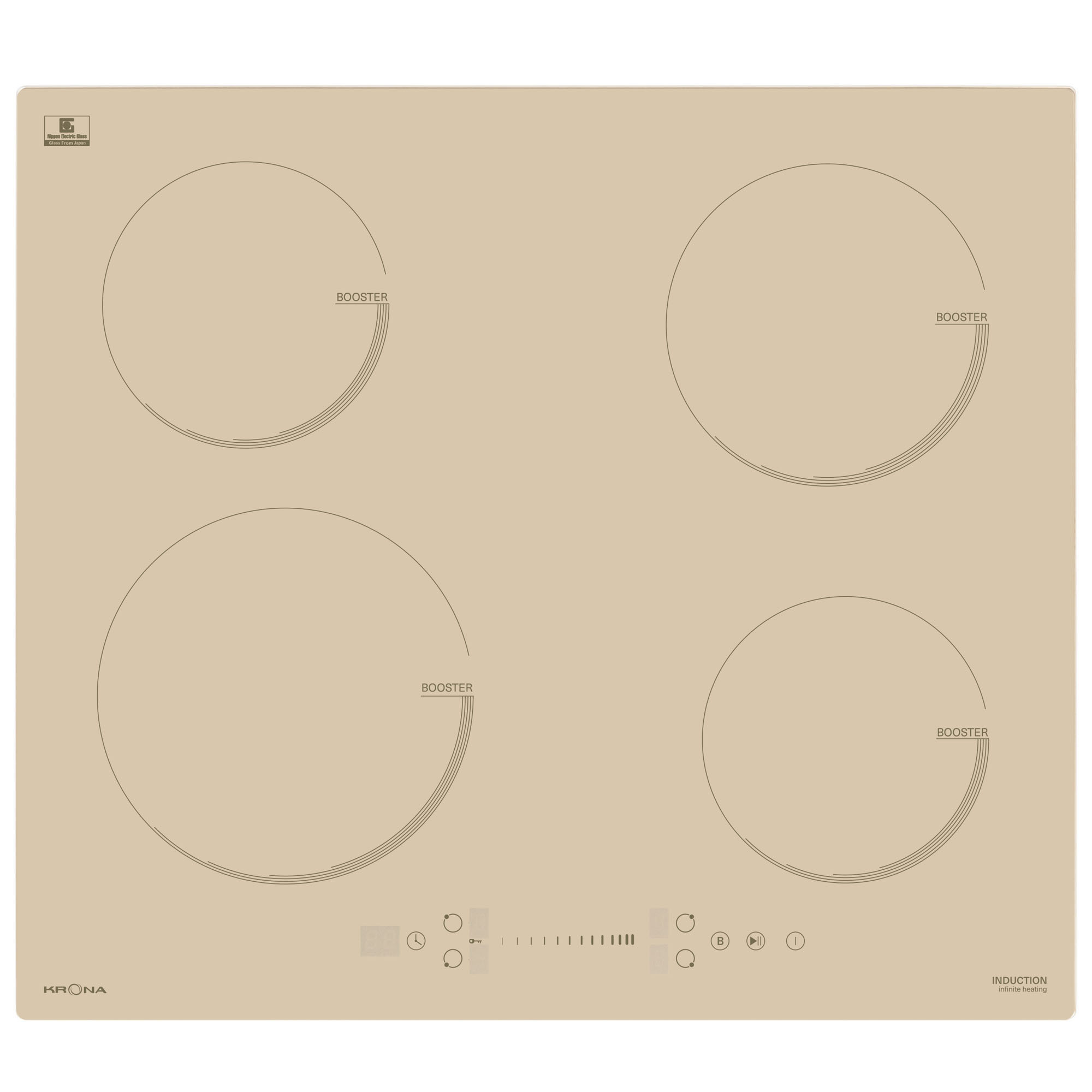 Изображение товара Индукционная варочная панель Krona VENTO 60 IV B слоновая кость