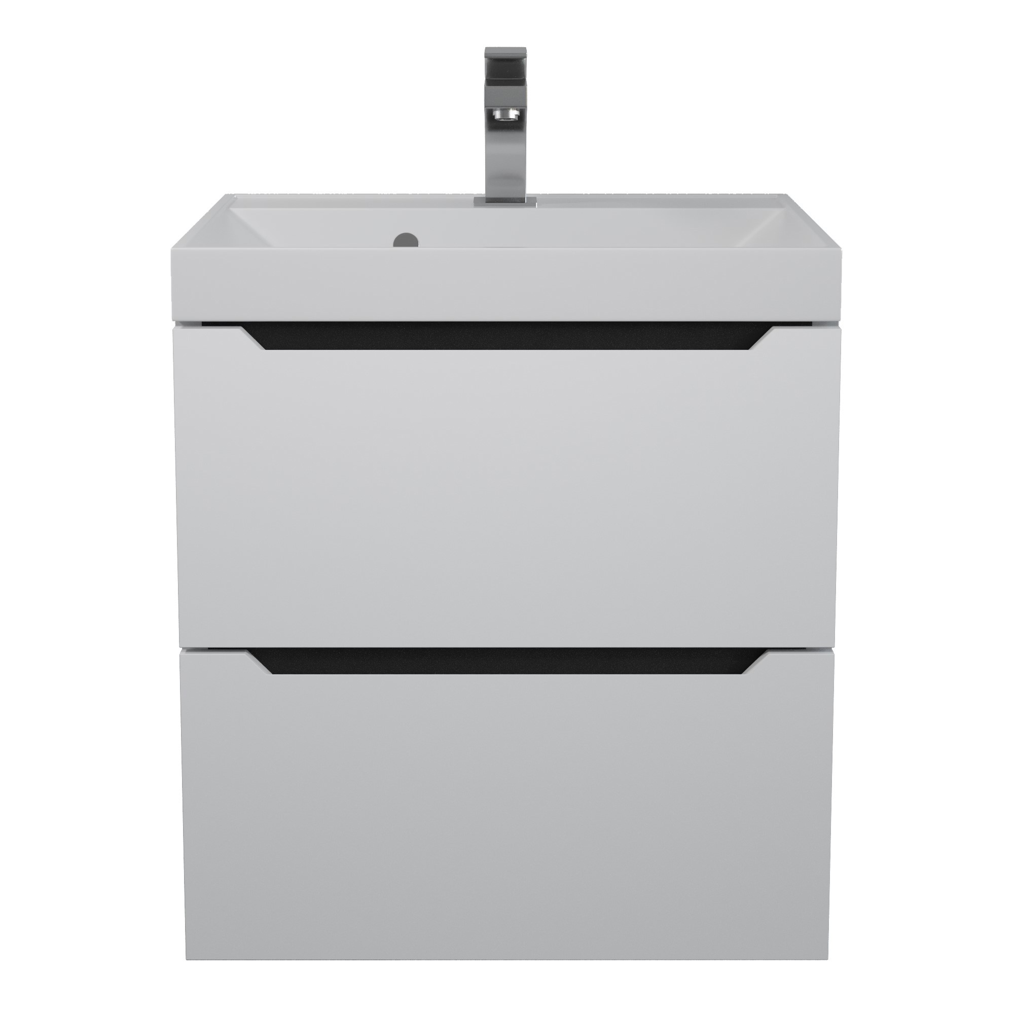 Изображение товара Тумба с раковиной для ванной Uperwood Tanos 50 см белая/графит