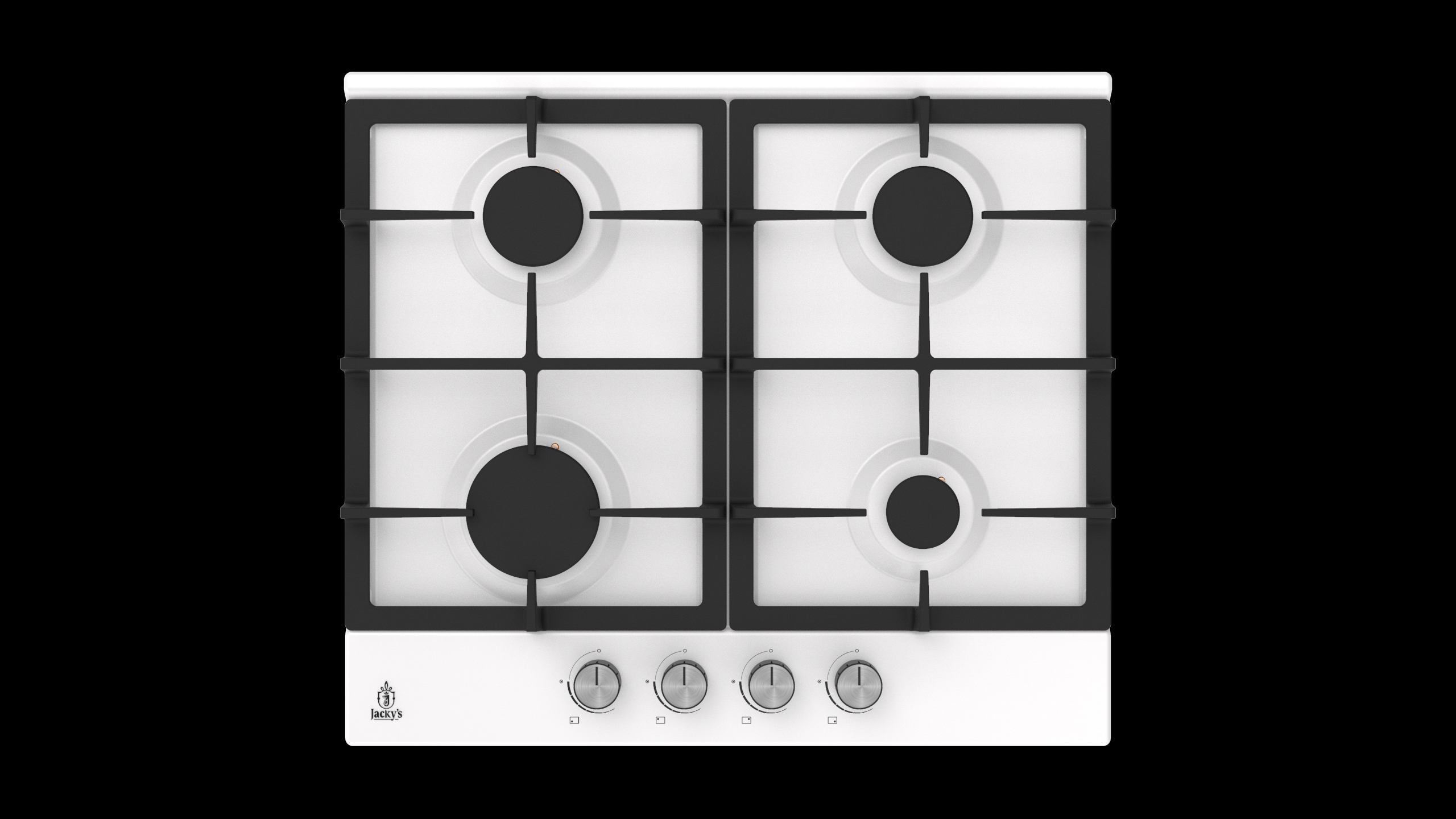 Изображение товара Газовая варочная панель Jacky`s JH GW633W белая 4 конфорки встроенная