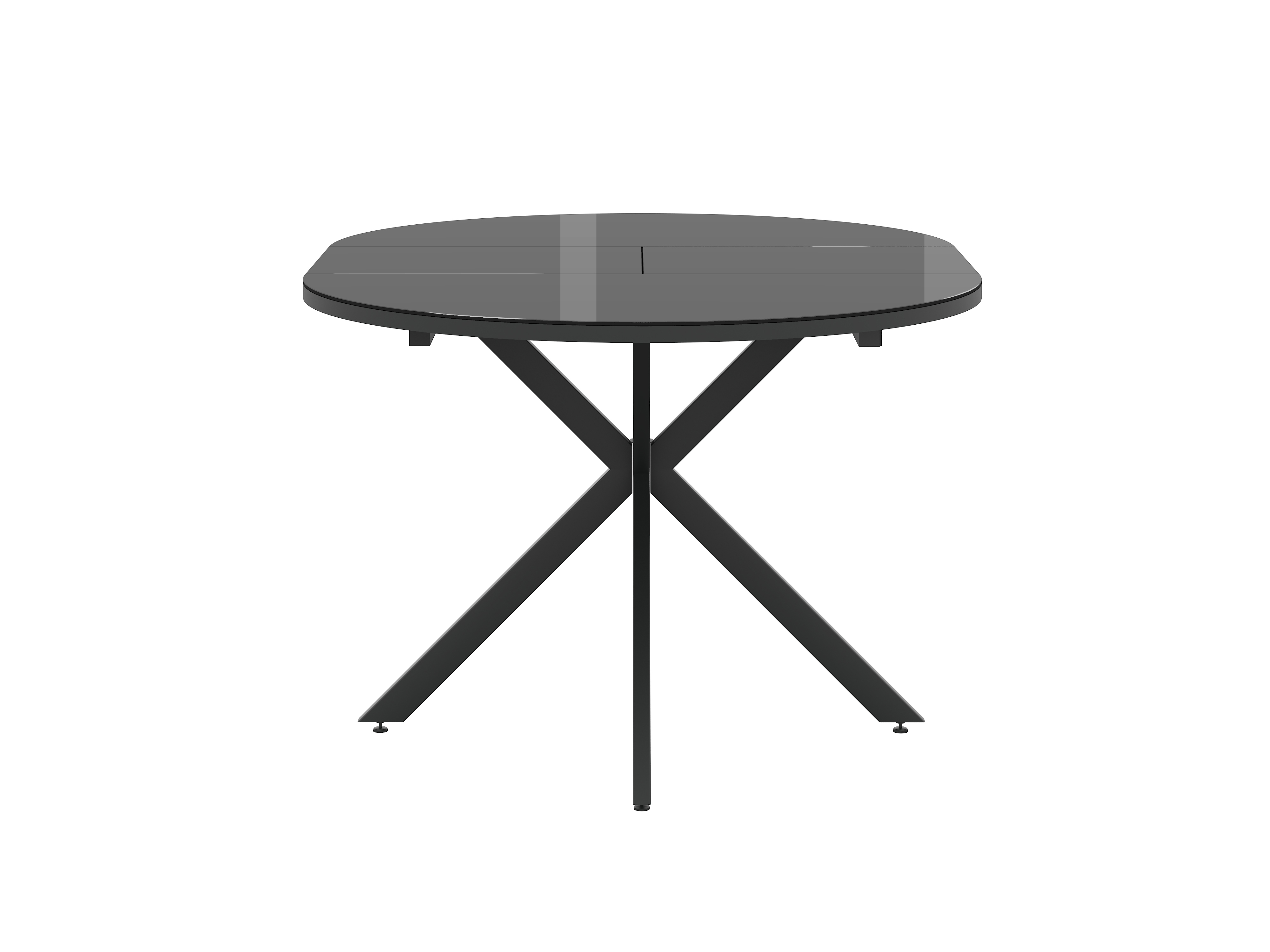 Изображение товара Овальный раскладной стол Sakura Парма 100x100 см ЛДСП антрацит