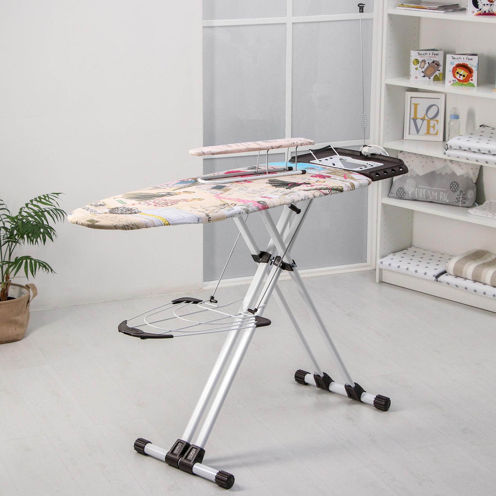 Изображение товара Гладильная доска Nika 1839659 с подрукавником и удлинителем 123.5х46 см